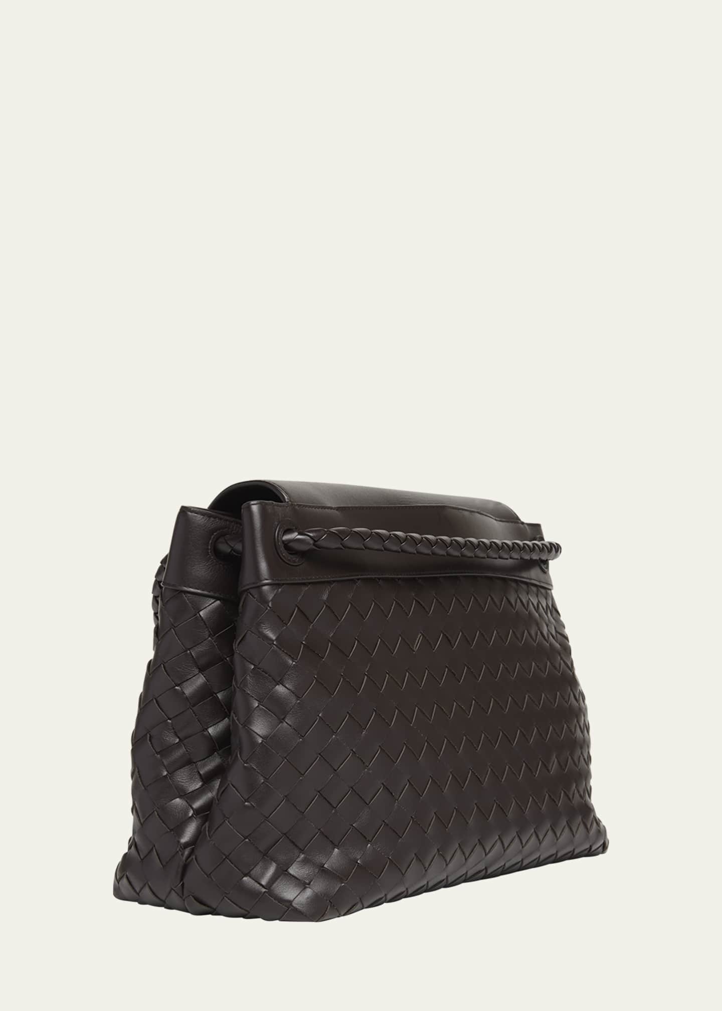 Bottega Veneta Men's Andiamo Medium Intrecciato Leather Messenger Bag Image 3 of 5