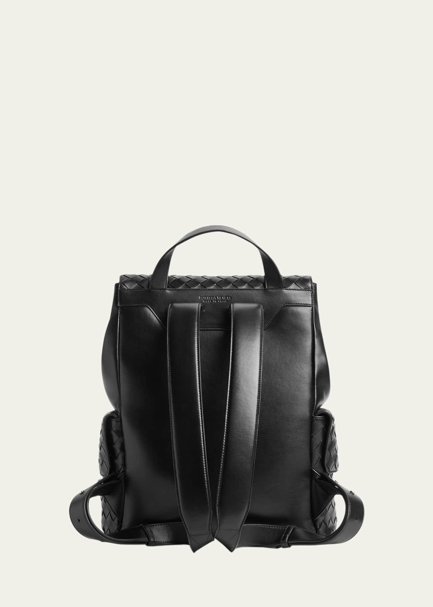 Bottega Veneta Men's Intrecciato Leather Backpack Image 3 of 5