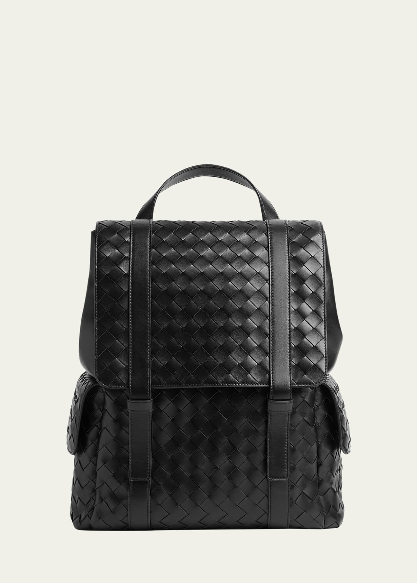 Bottega Veneta Men's Intrecciato Leather Backpack Image 1 of 5