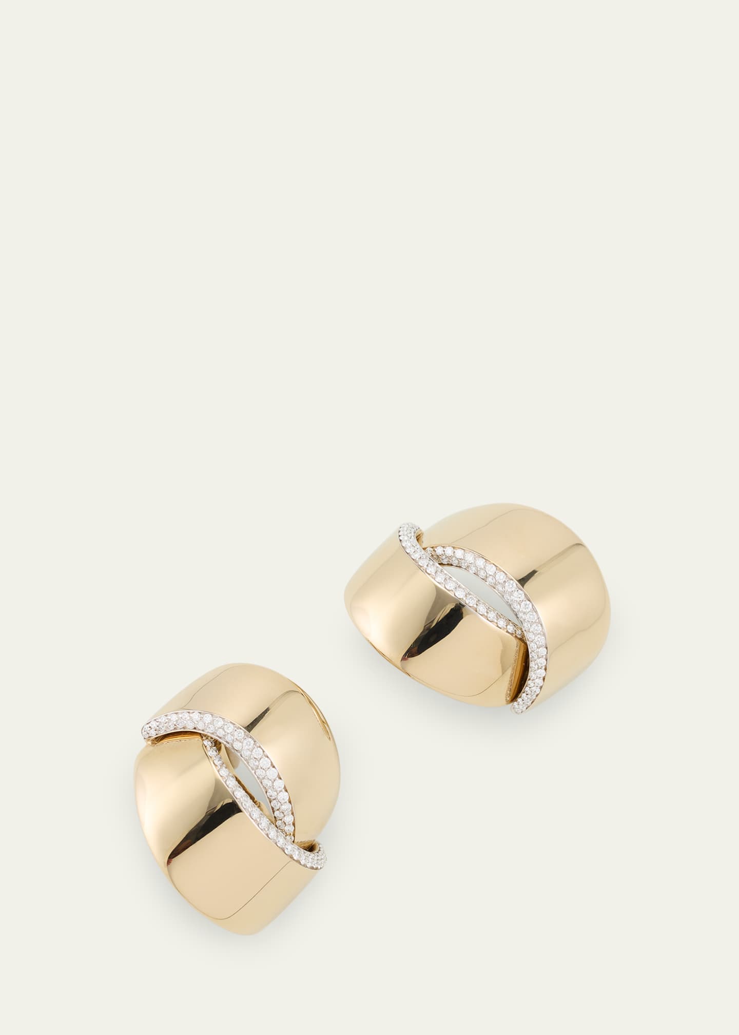 Vhernier Abbraccio 18K White Gold Diamond Earclips Image 3 of 4