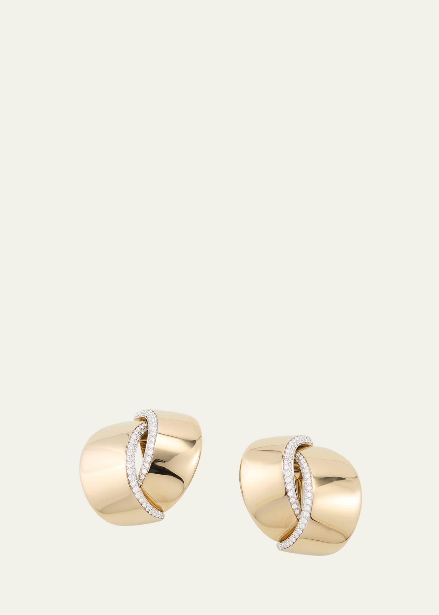 Vhernier Abbraccio 18K White Gold Diamond Earclips Image 1 of 4