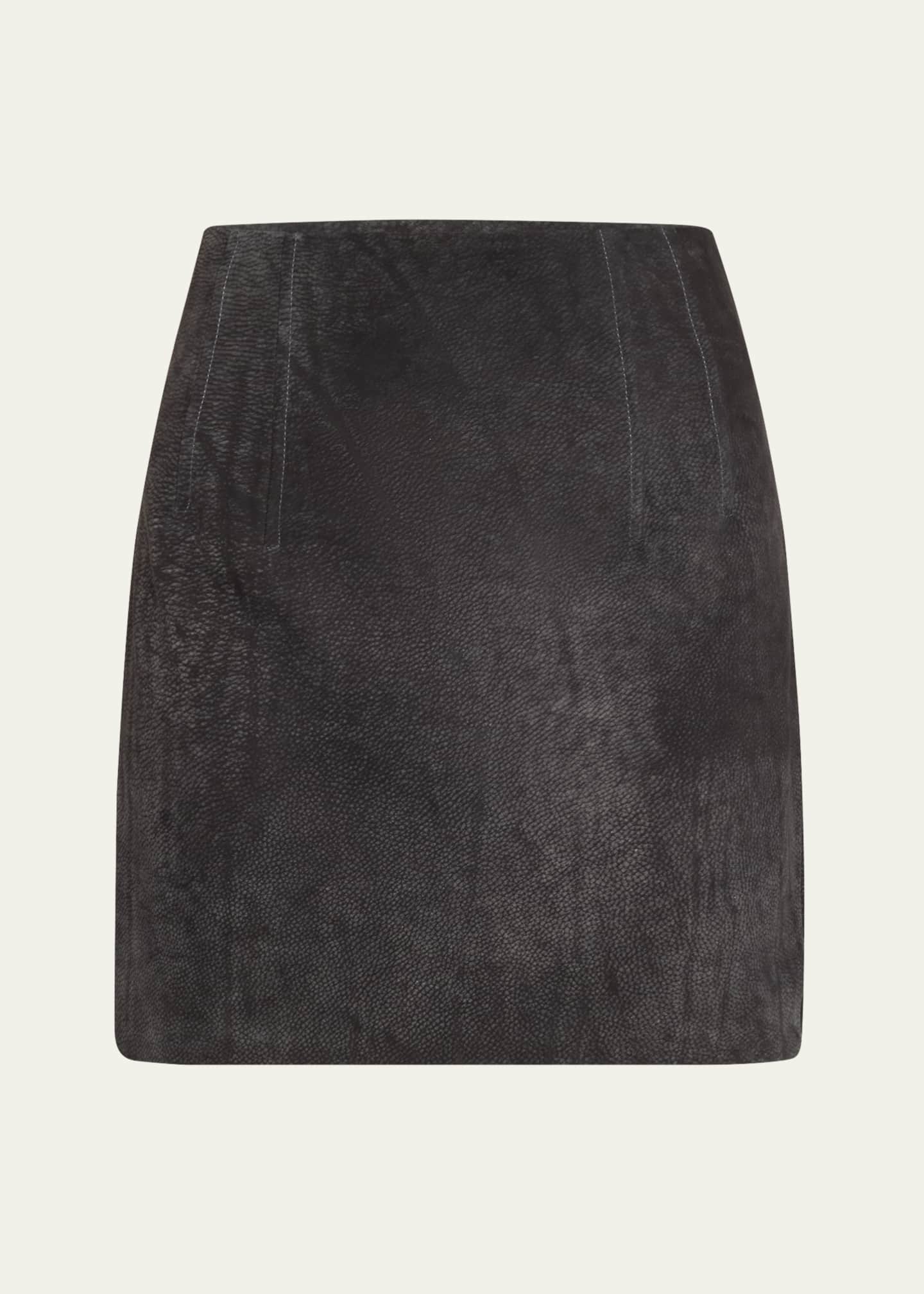 LaQuan Smith Nubuck Mini Skirt Image 1 of 5
