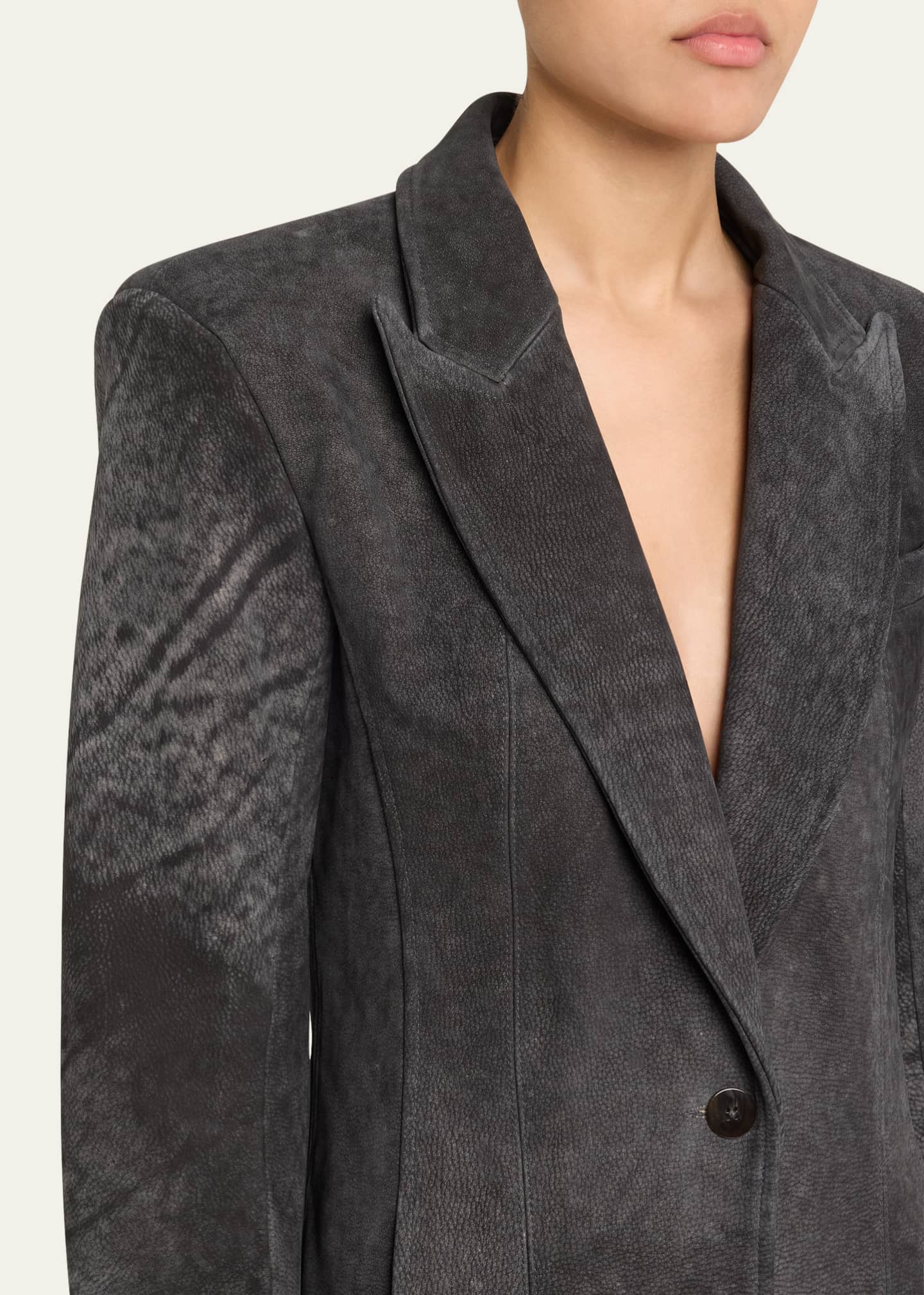 Nubuck Leather Blazer