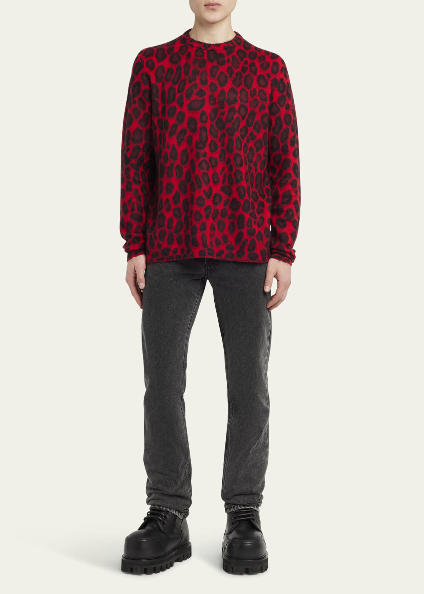 McQueen Men's Leather Lace-Up Parachute Boots Image 3 of 5