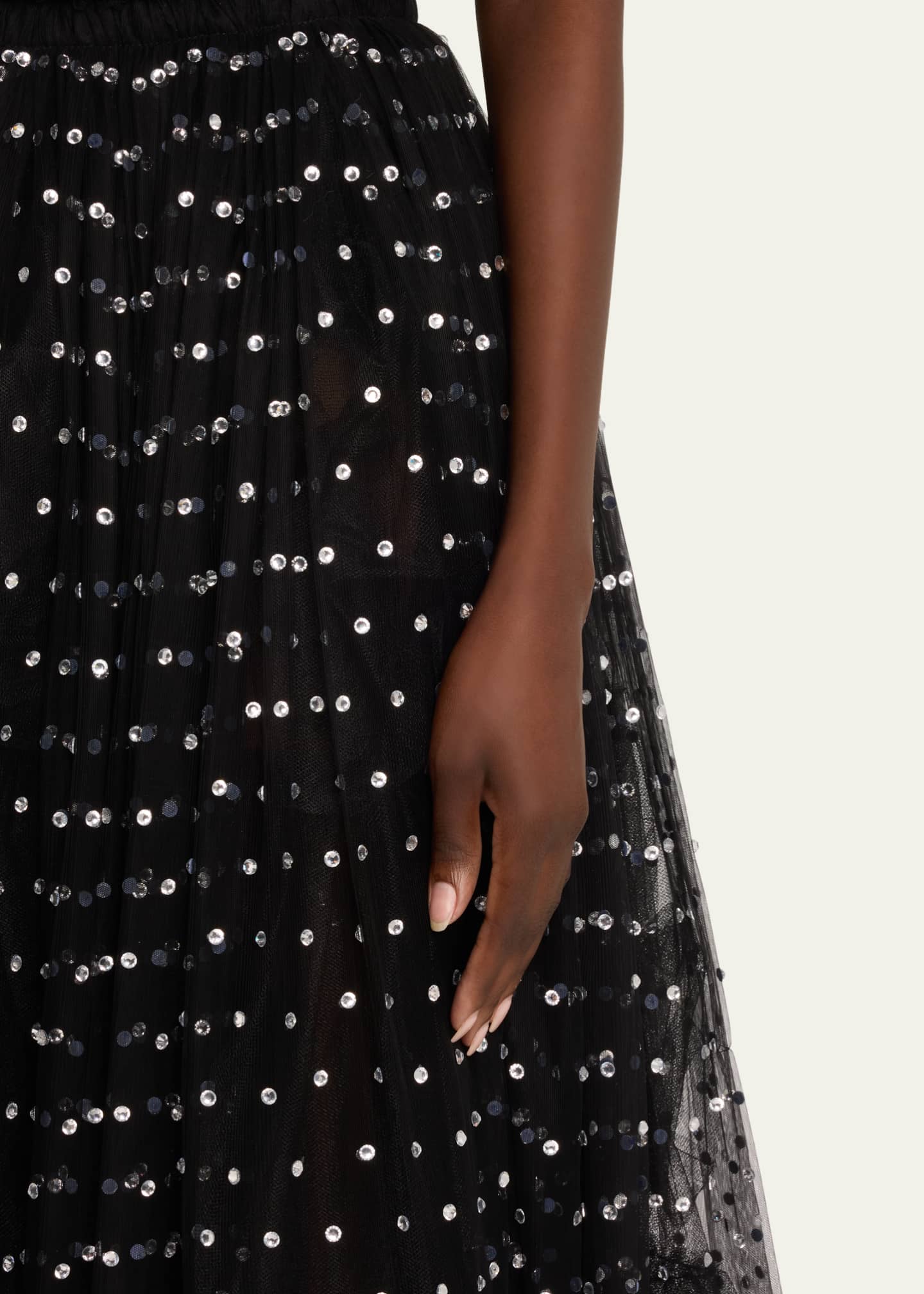 Adam Lippes Long Tulle Crystal Skirt Image 5 of 5