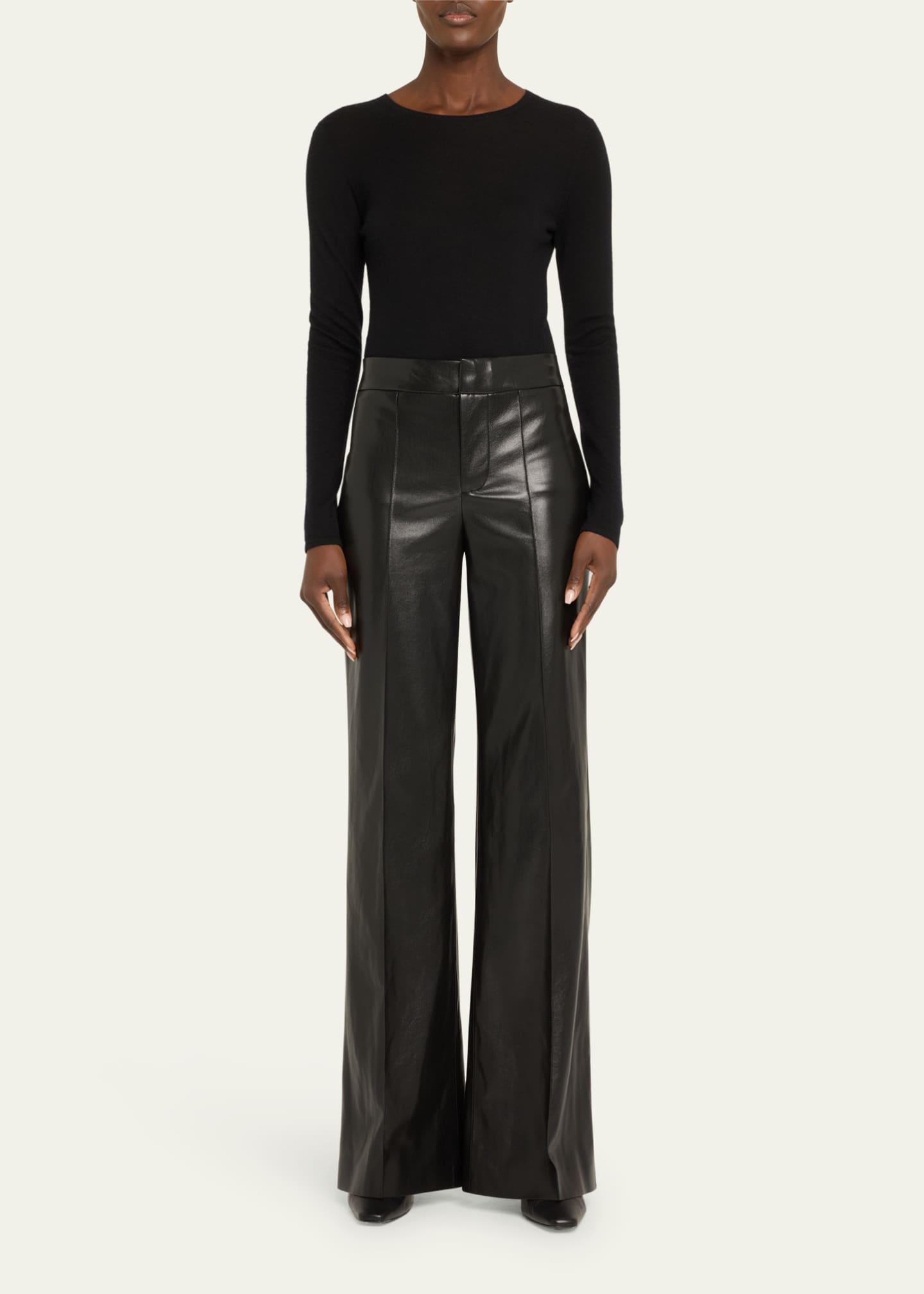 【送料&関税込】Stella McCartney Vegan Leather Wide Leg Pant STELLA MCCARTNEY + NET SUSTAIN vegetarian leather straight
