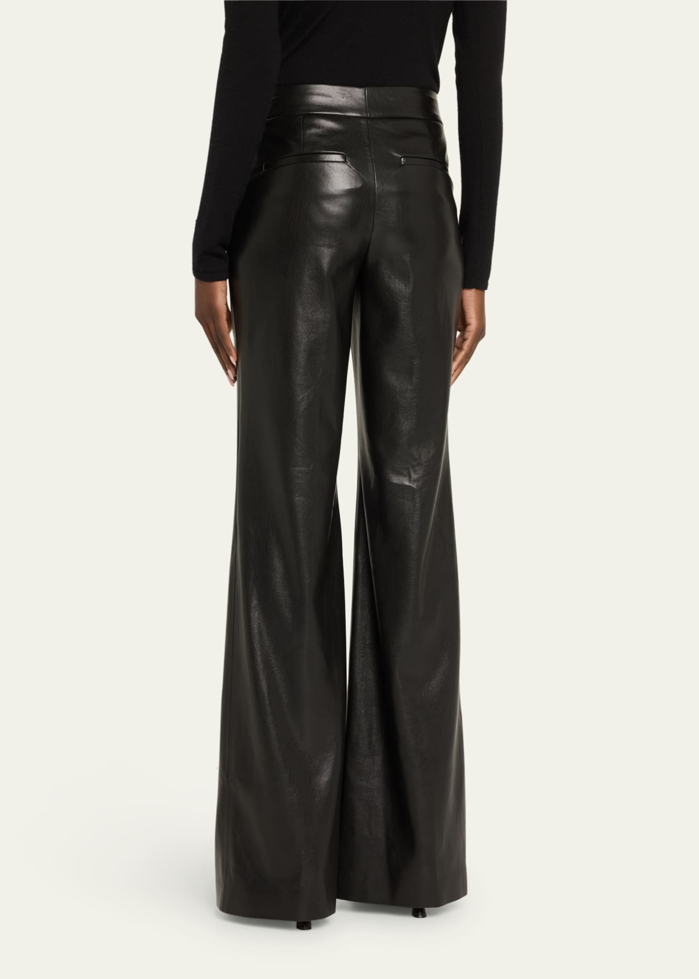 Alice + Olivia Dylan Vegan Leather Wide-Leg Pants - Bergdorf