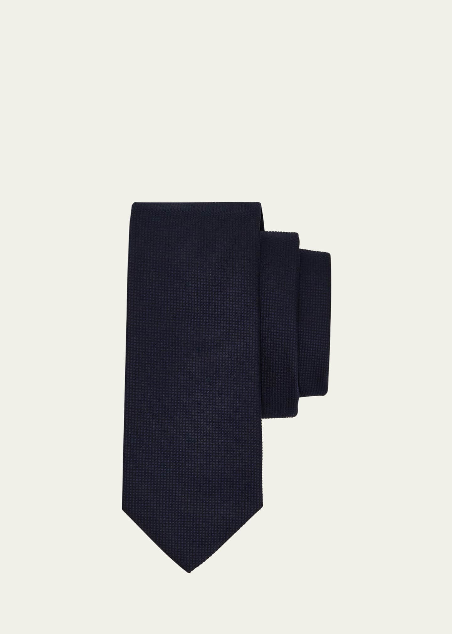 Ferragamo Men's Pique Silk Tie