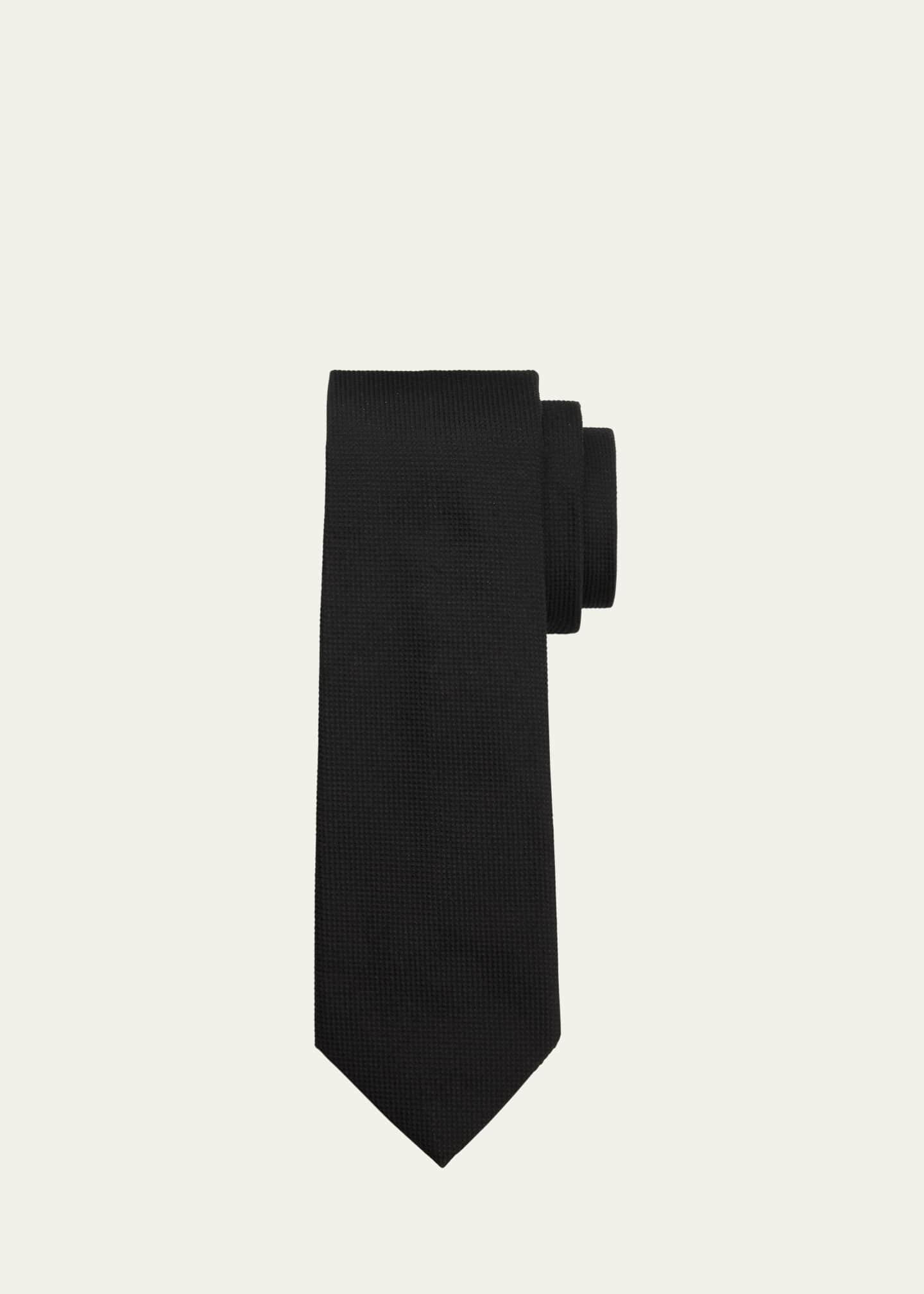 Ferragamo Men's Pique Silk Tie