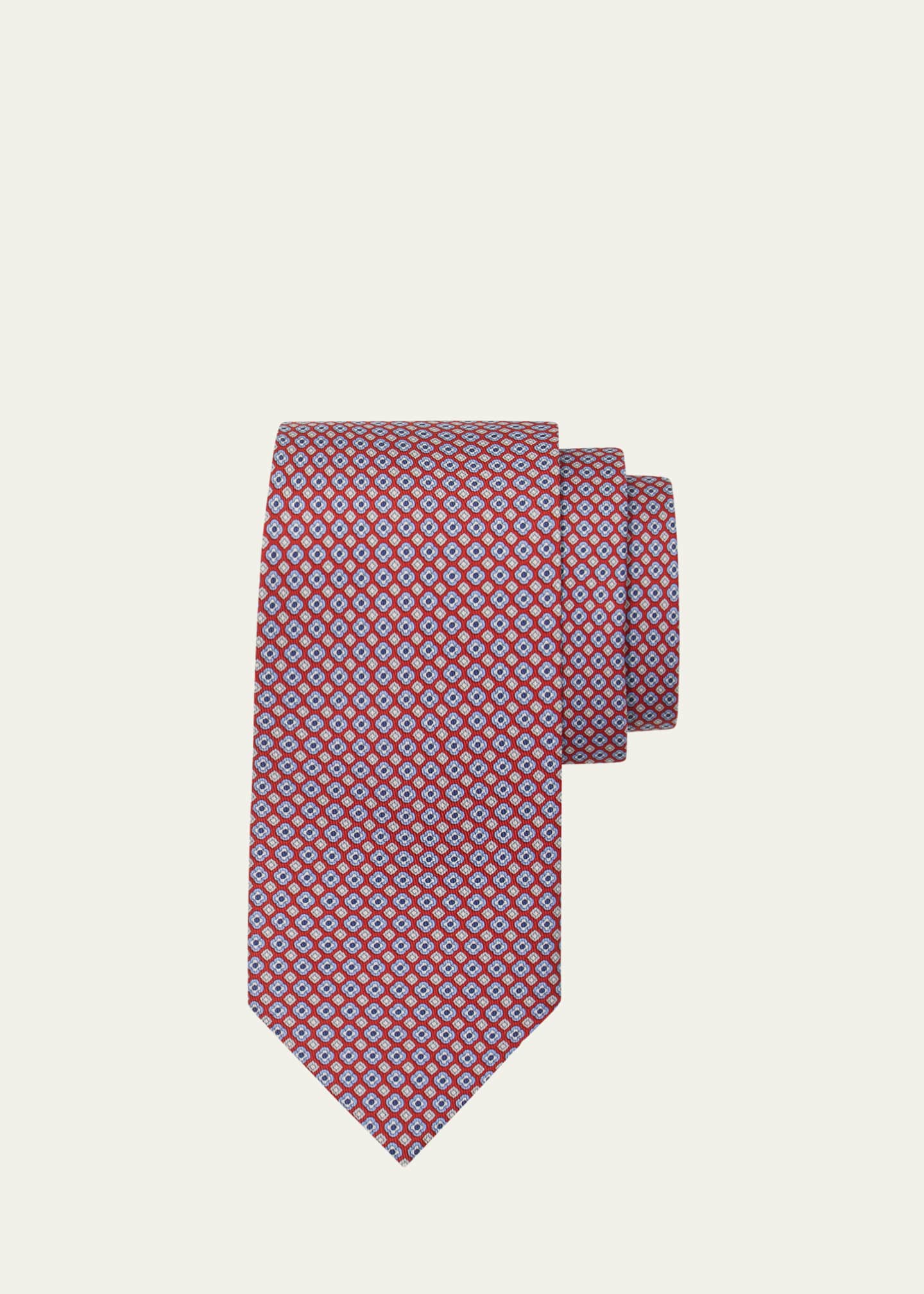 Ferragamo Men's Micro-Medallion Silk Tie