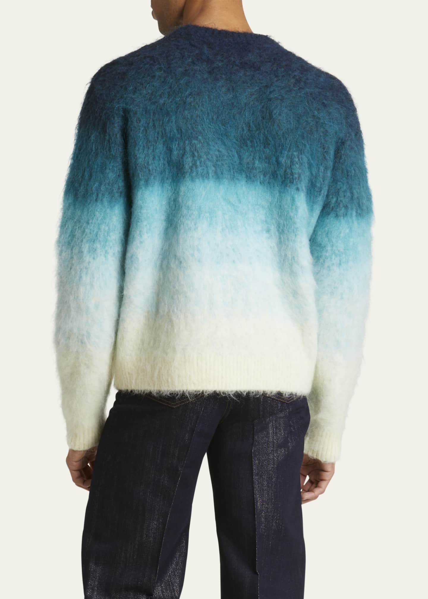 Gradient sweater mens top
