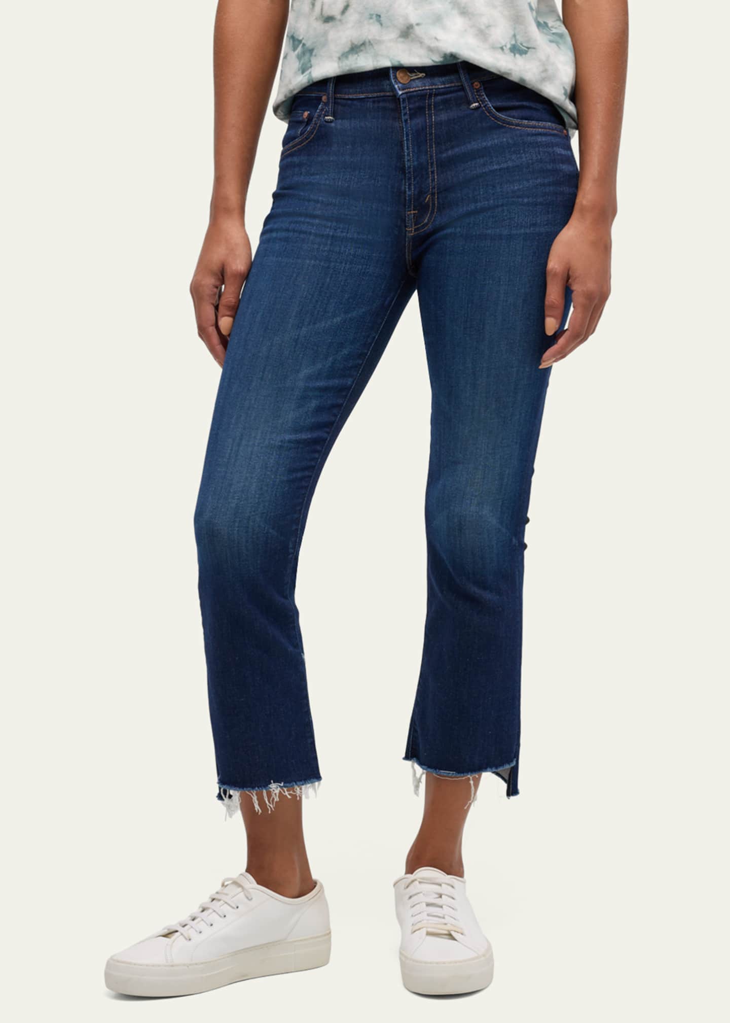 MOTHER Lil' Insider Crop Step Fray Jeans - Bergdorf Goodman