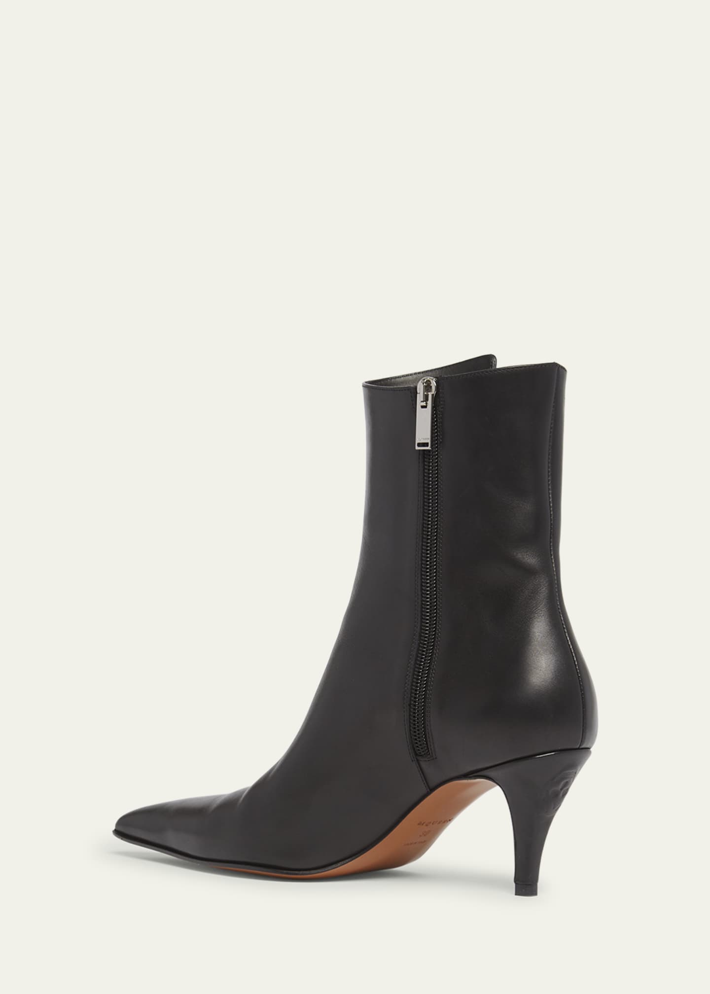 McQueen Leather Zip Stiletto Ankle Boots Image 4 of 6