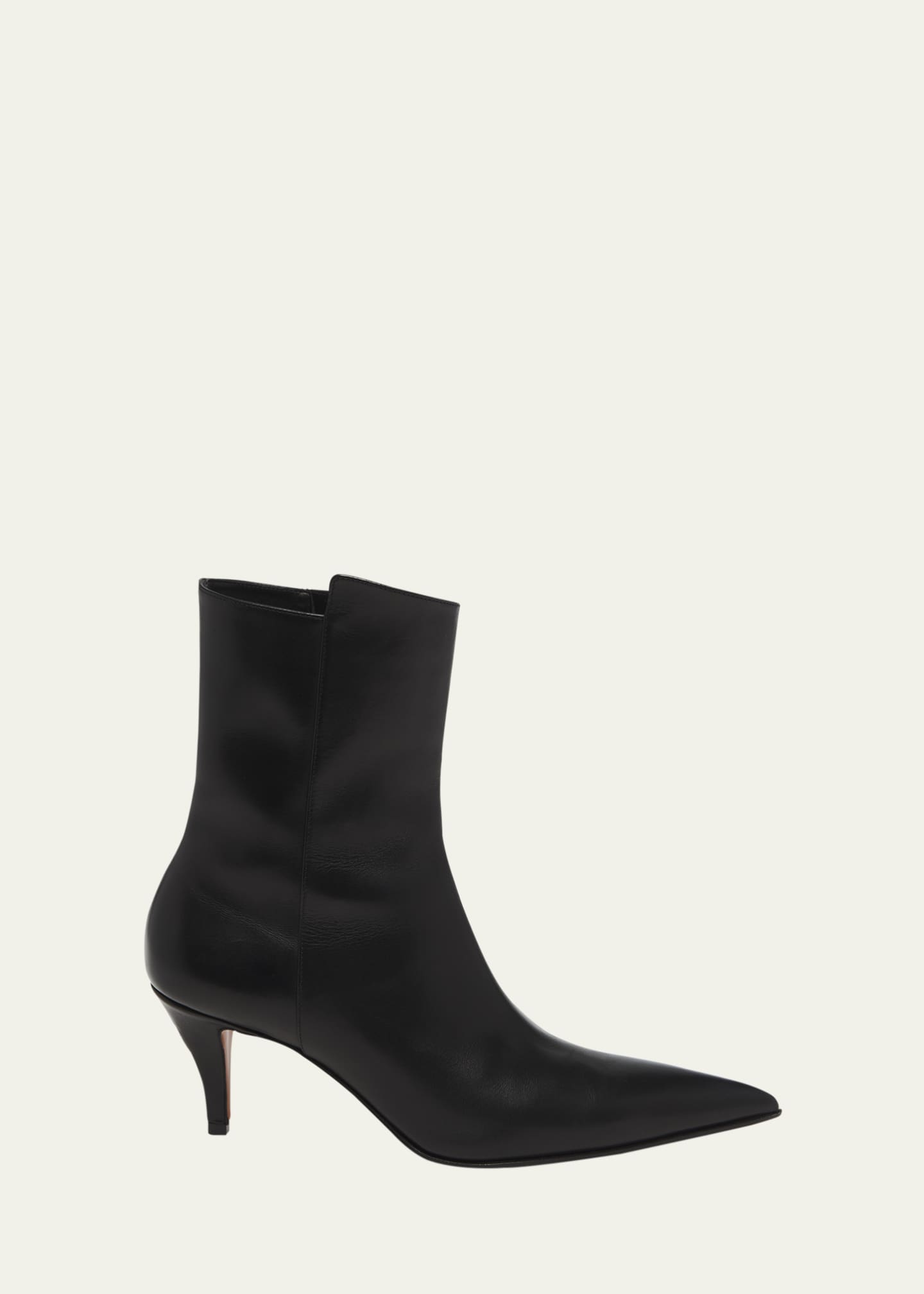 McQueen Leather Zip Stiletto Ankle Boots Image 1 of 6