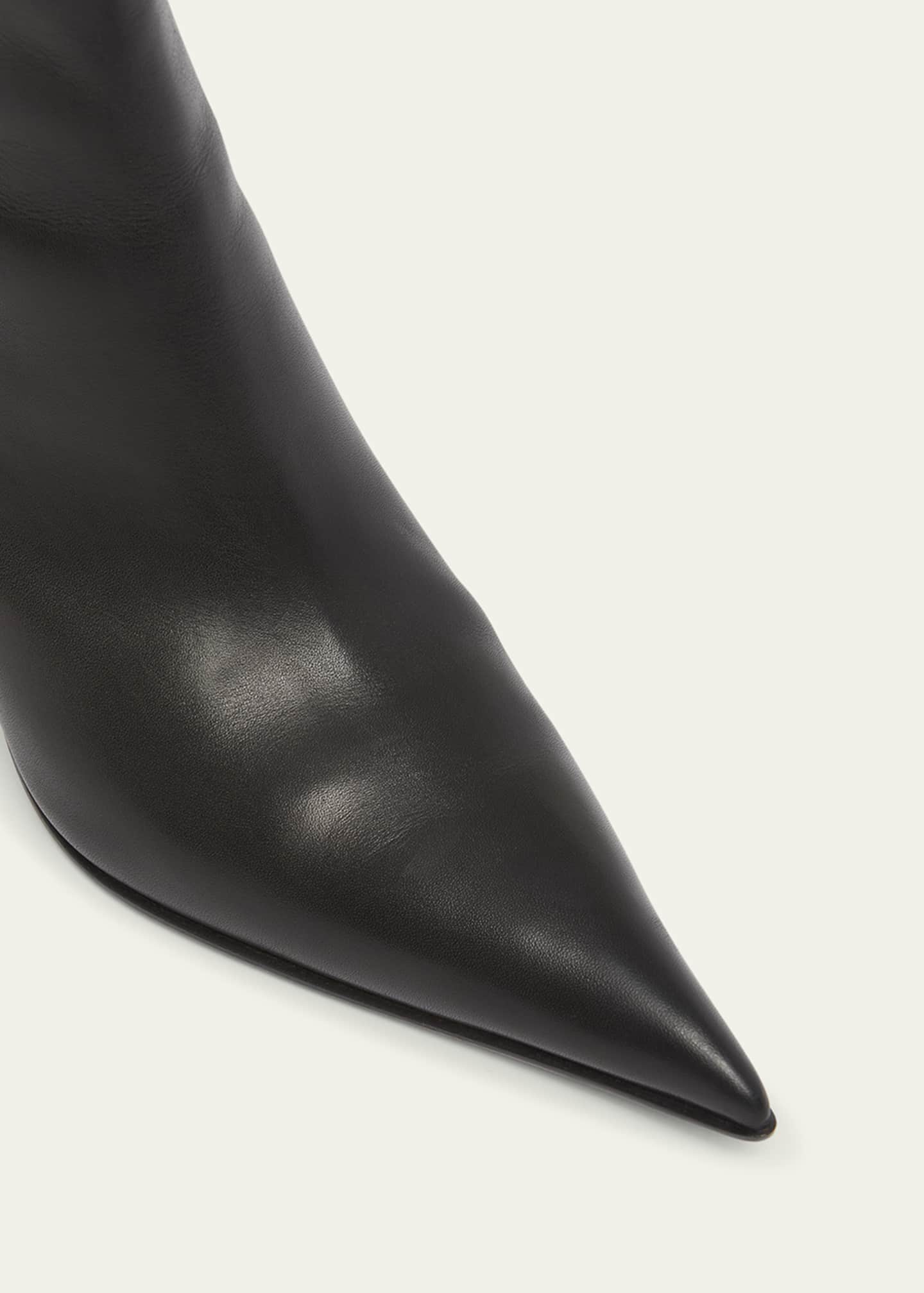 McQueen Leather Zip Stiletto Ankle Boots Image 5 of 6