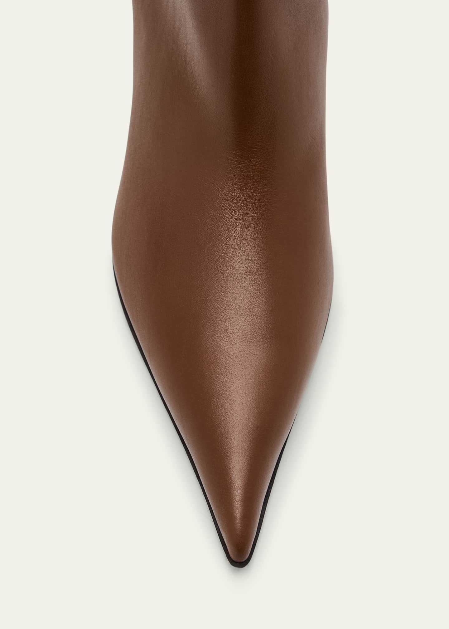 McQueen Leather Zip Stiletto Ankle Boots Image 6 of 6