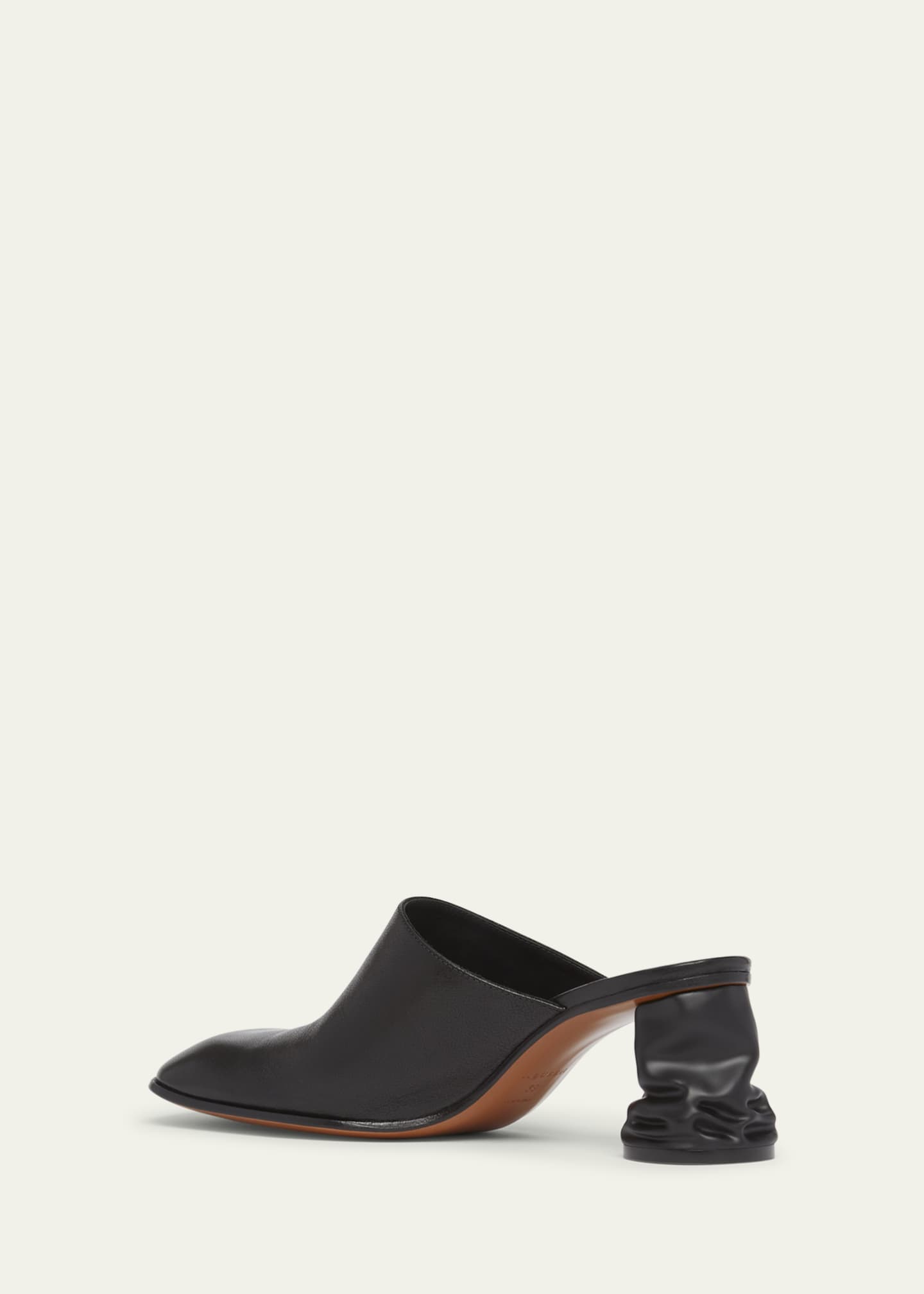 McQueen Leather Block-Heel Mules Image 4 of 5