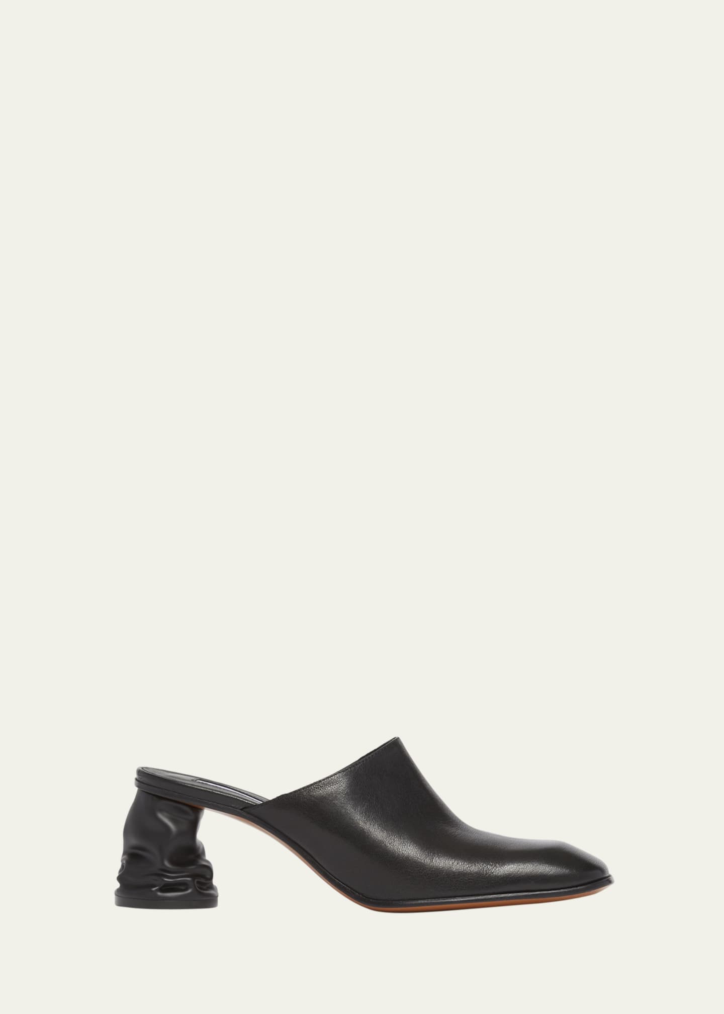 McQueen Leather Block-Heel Mules Image 1 of 5