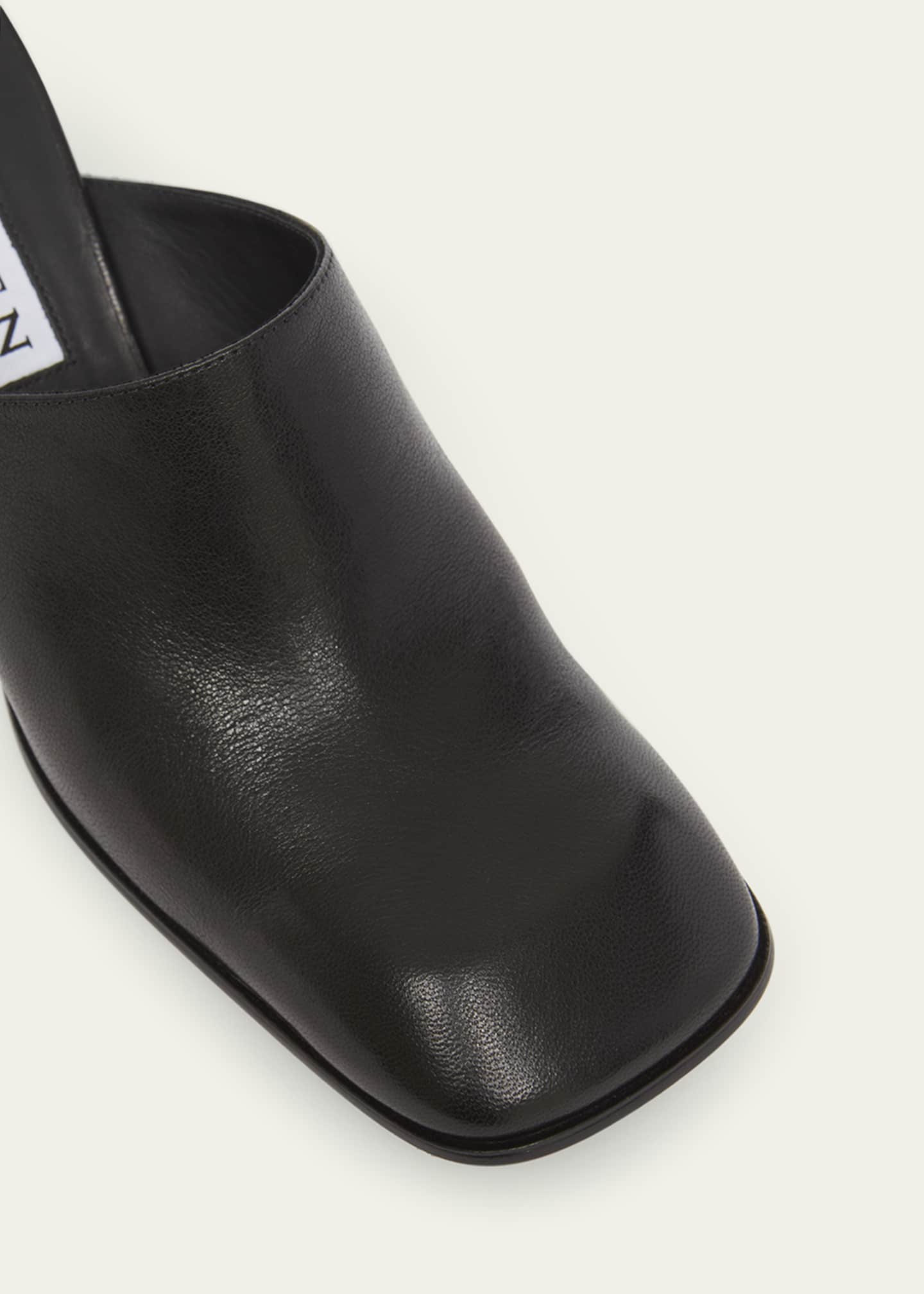 McQueen Leather Block-Heel Mules Image 5 of 5