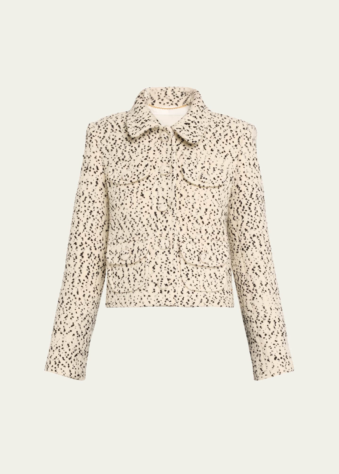 Adam Lippes Dalmatian Tweed Jacket Image 1 of 3