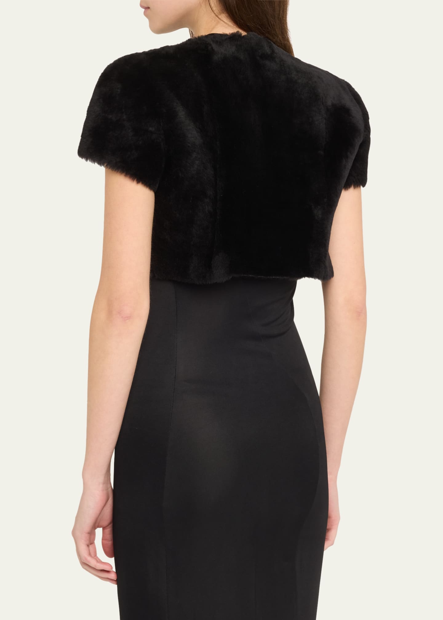 Susan Bender Shearling Bolero Image 3 of 5