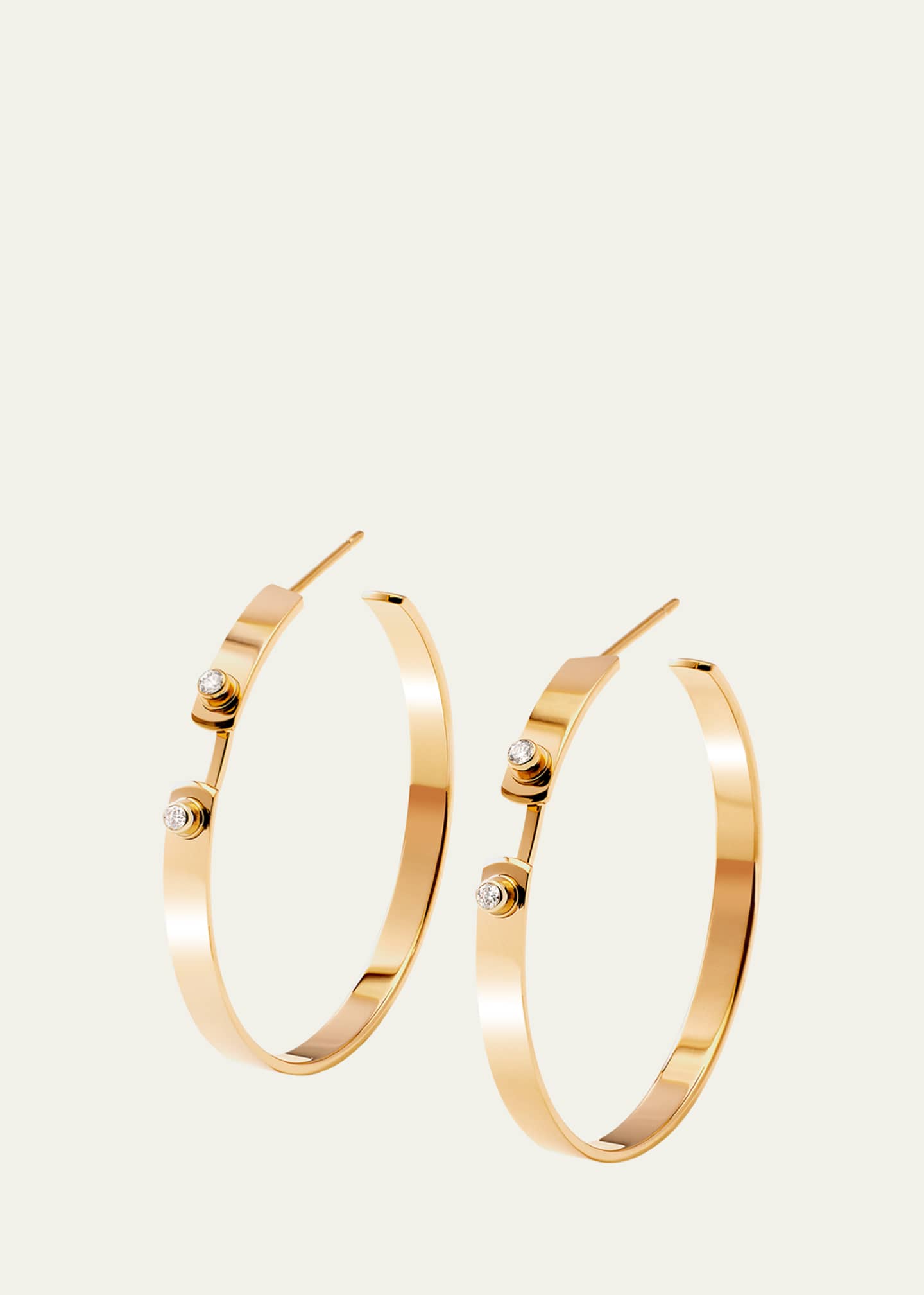 Nouvel Heritage 18K Monday Morning Mood Hoop Earrings Image 1 of 2