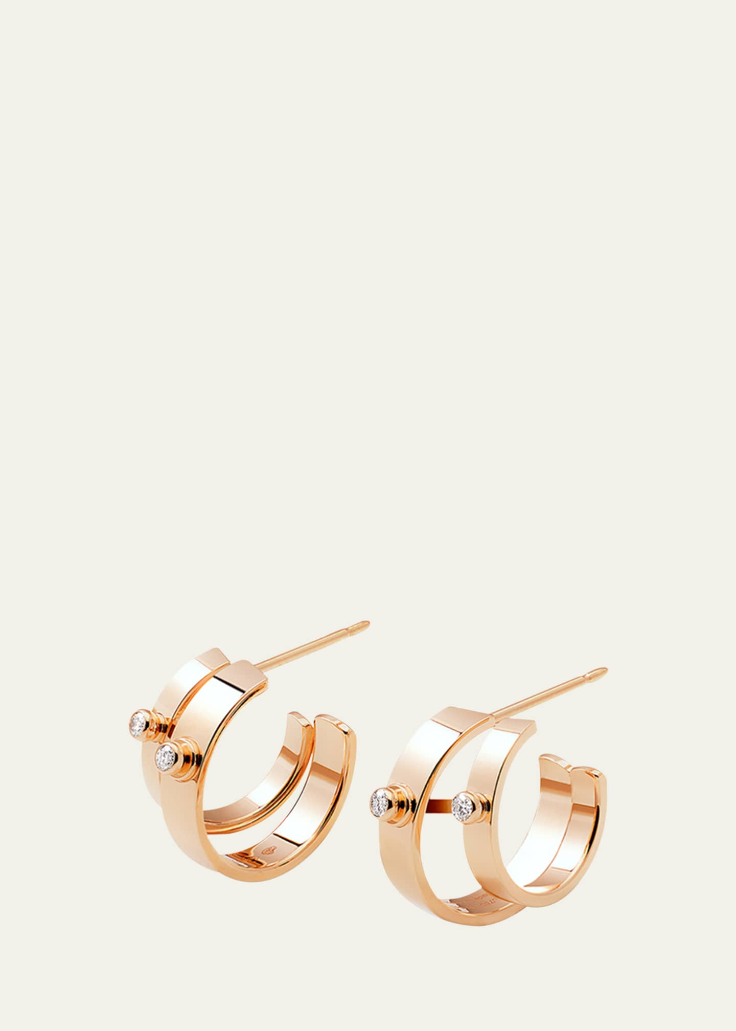 Nouvel Heritage 18K Monday Morning Mood Double Hoop Earrings Image 1 of 2