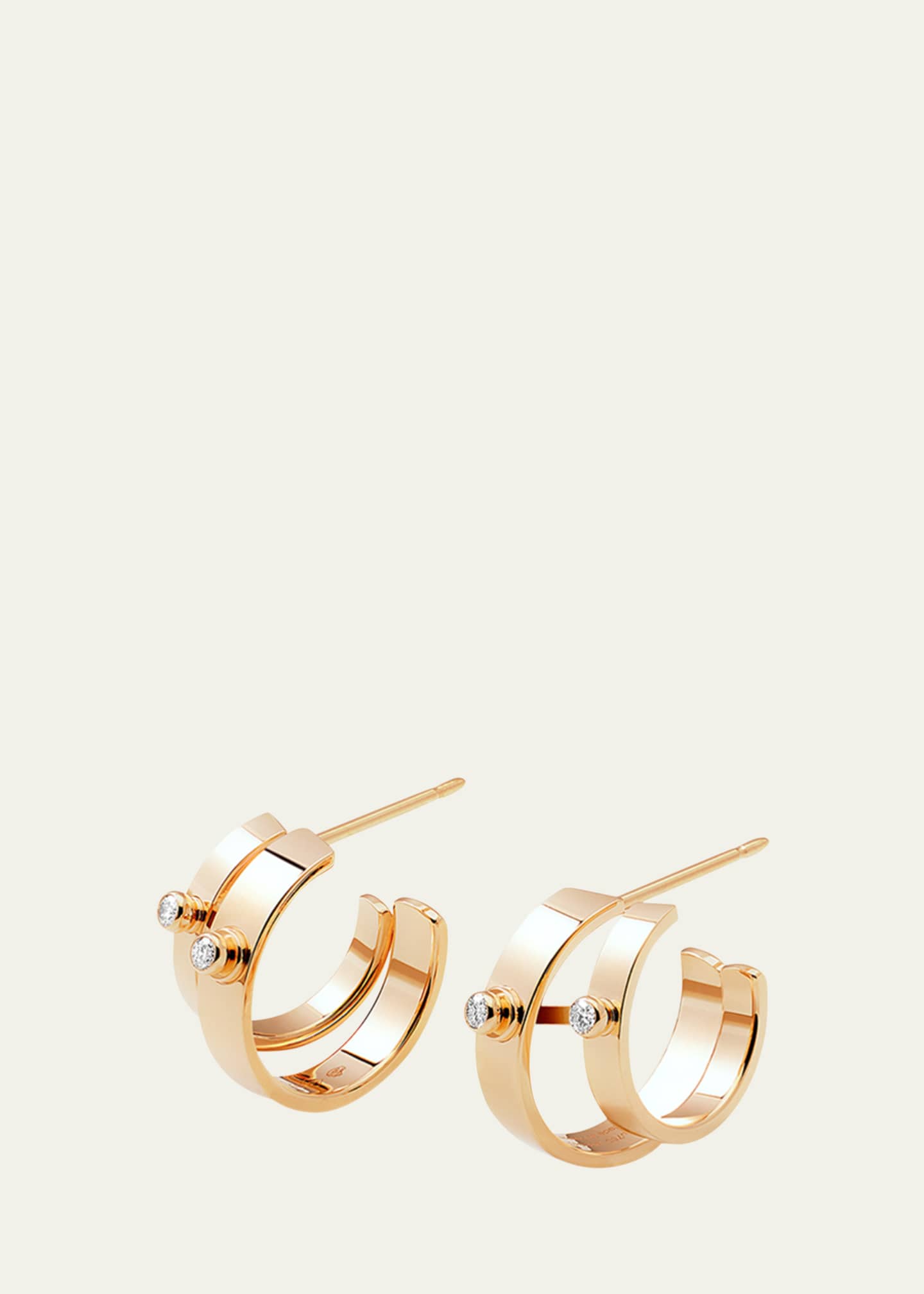 Nouvel Heritage 18K Monday Morning Mood Double Hoop Earrings Image 1 of 2