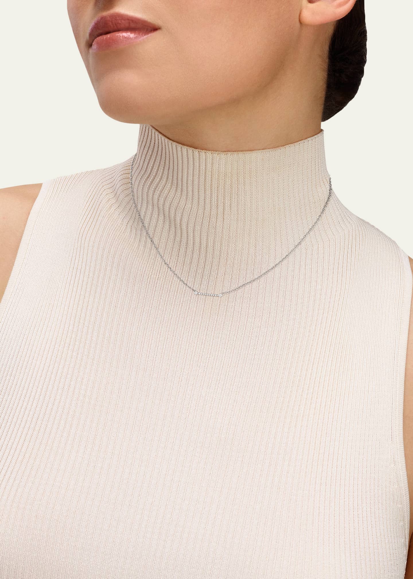 Business Meeting Mood Necklace - White Gold main image 1