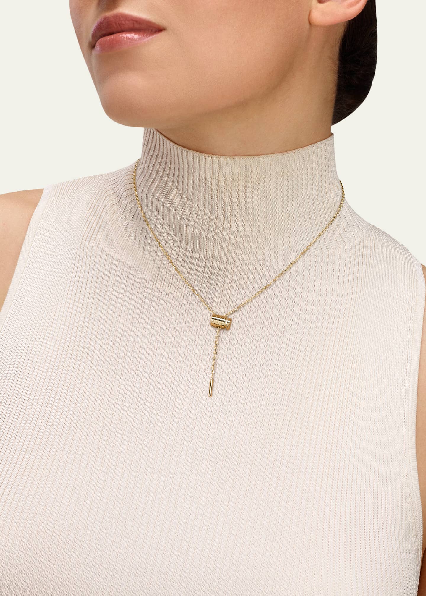 Nouvel Heritage 18K Gold Mini Latch Necklace Image 2 of 2