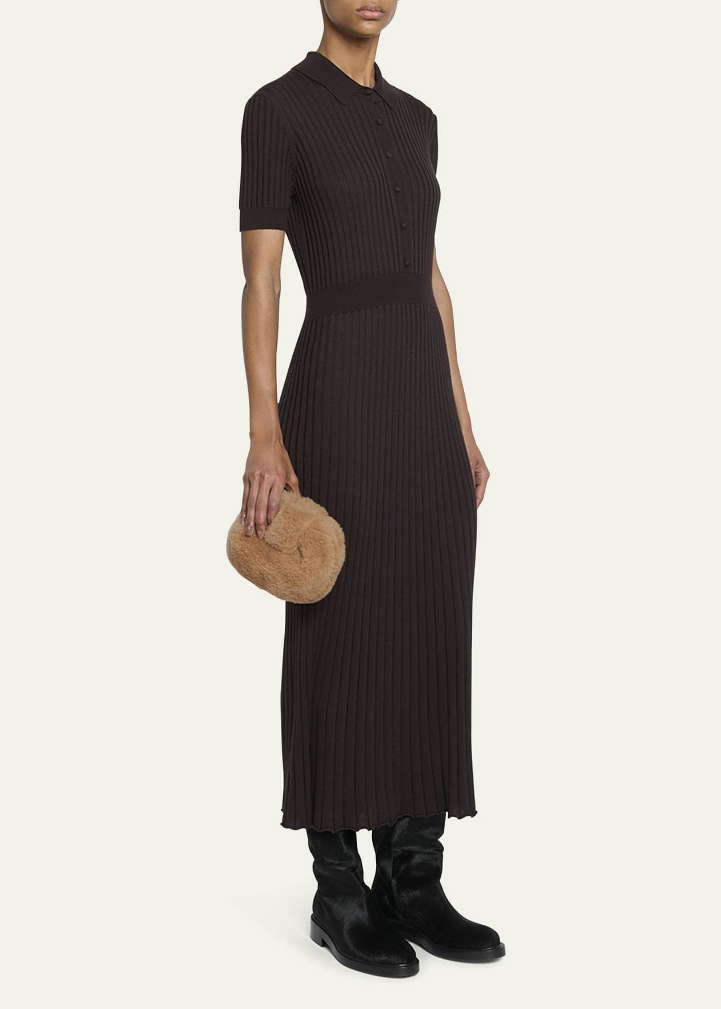 Gabriela Hearst Demi Virgin Wool Clutch Bag Image 5 of 5