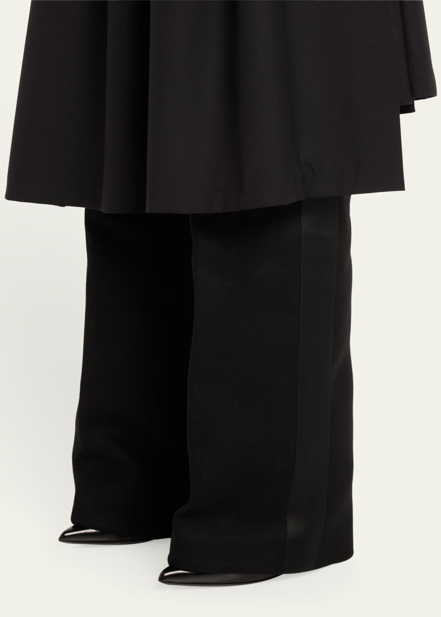 【送料&関税込】Sacai Black Wool Wide-leg Pant Sacai Black Wool Wide-leg Pant | eBay