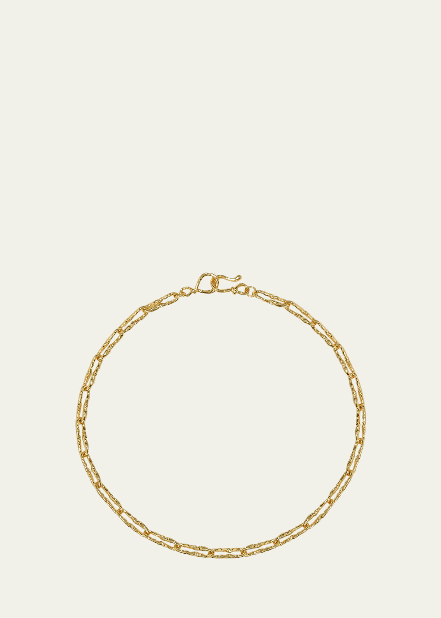 Alexis Bittar Brut Gold Twisted Link Necklace, 16"L Image 1 of 2