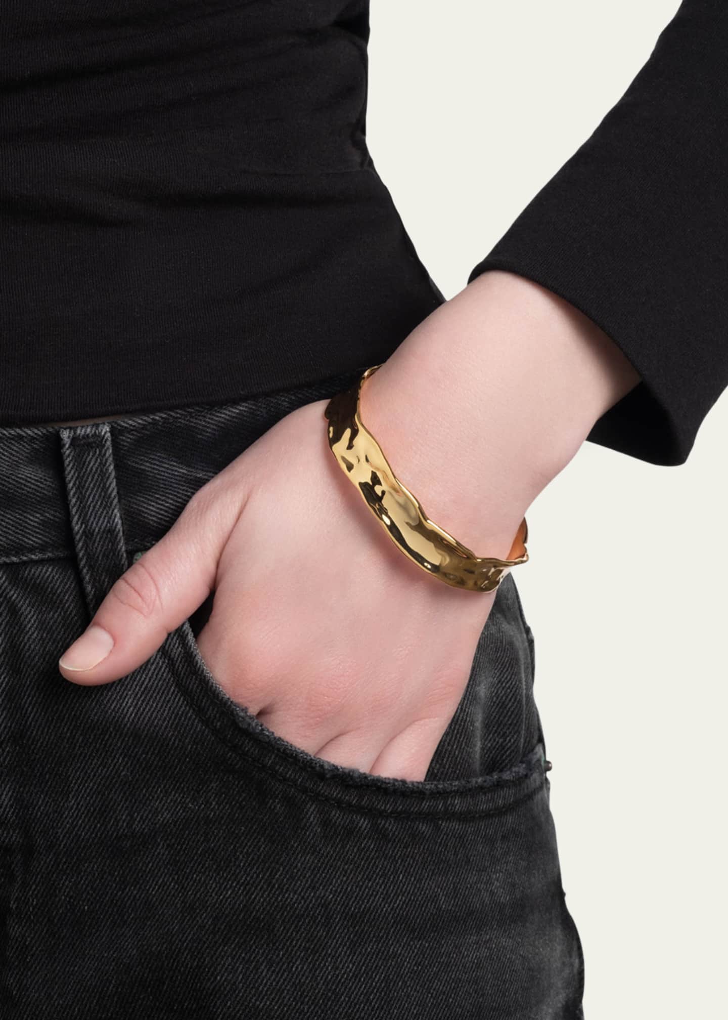 Alexis Bittar Brut Gold Strap Bangle Image 2 of 2