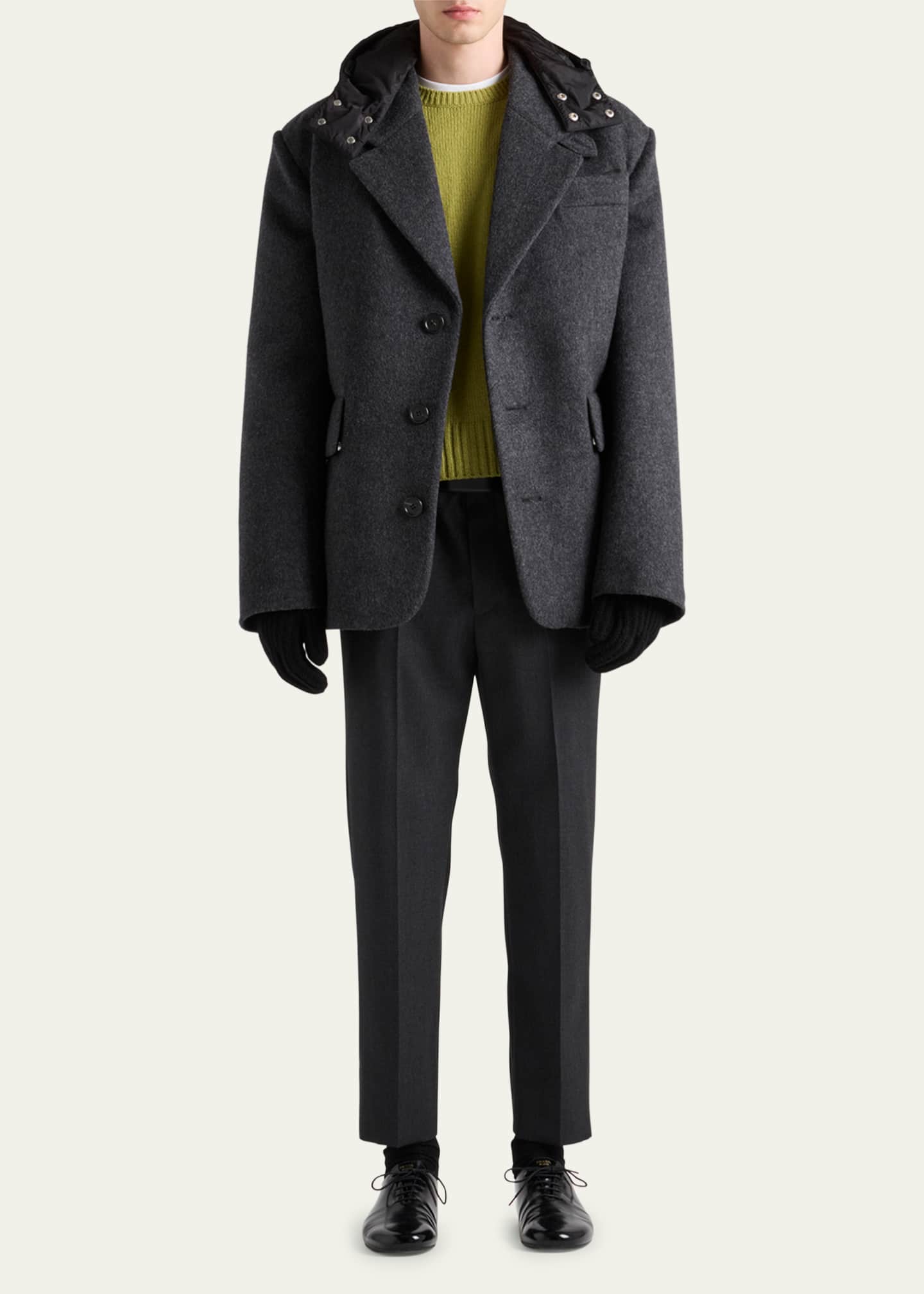 Prada Men's Wool Gabardine Pants - Bergdorf Goodman