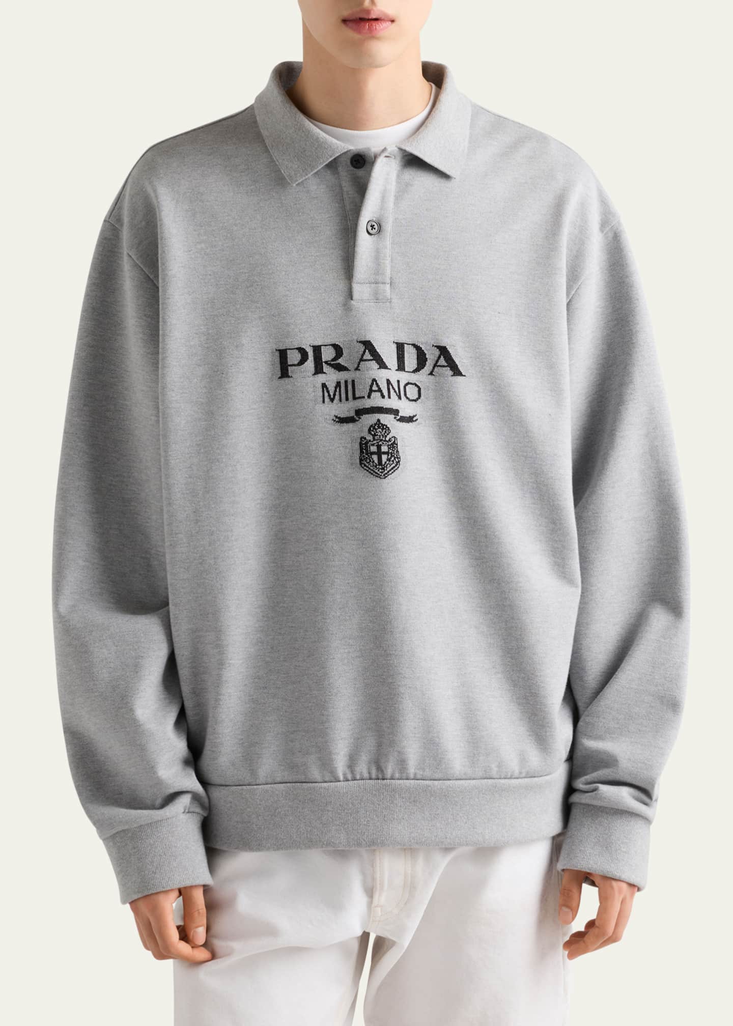 Prada ロゴ スウェットシャツ | グレー | FARFETCH JP