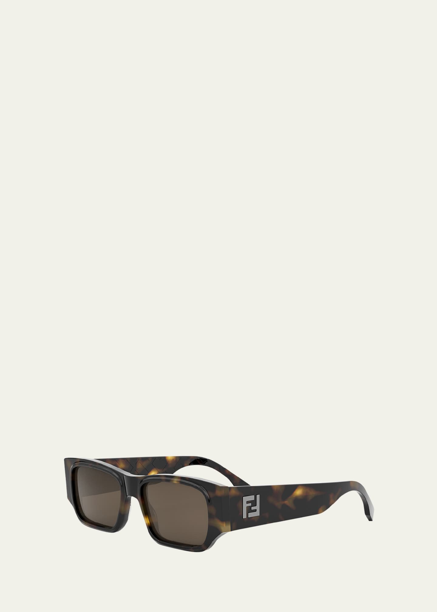 Fendi Men's FF Squared Rectangle Sunglasses Image 2 of 5