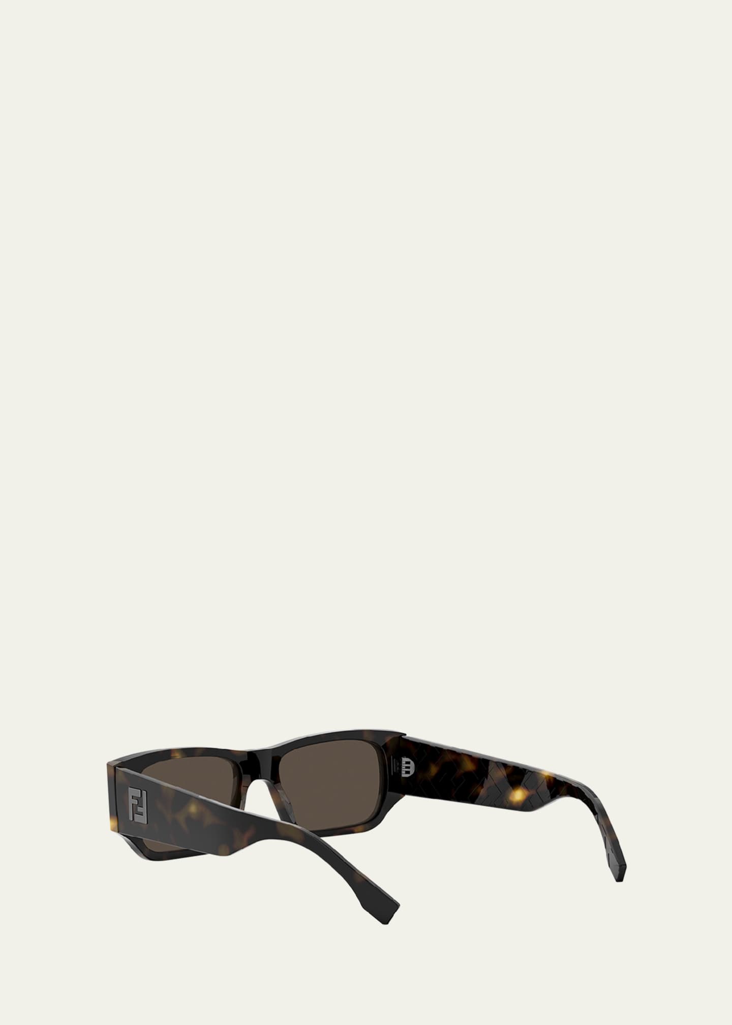 Fendi Men's FF Squared Rectangle Sunglasses Image 4 of 5