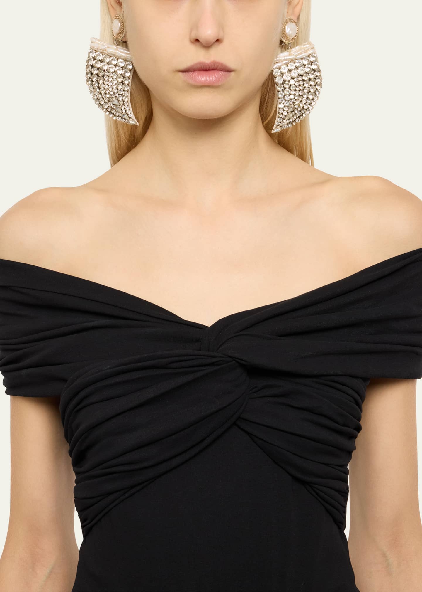 Ranjana Khan Eves Earrings with Pearls Image 2 of 4