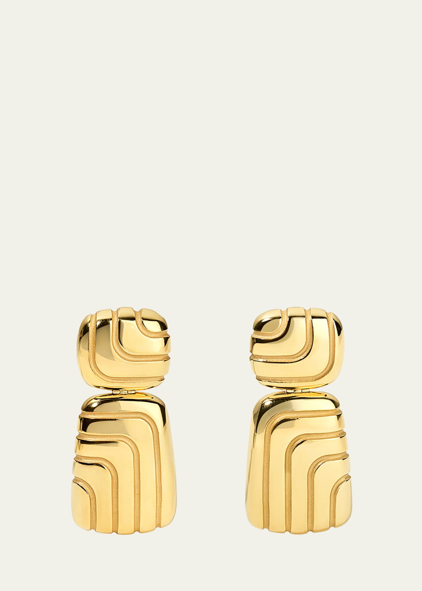Pamela Zamore 18K Yellow Gold Labyrinth Earrings Image 1 of 2