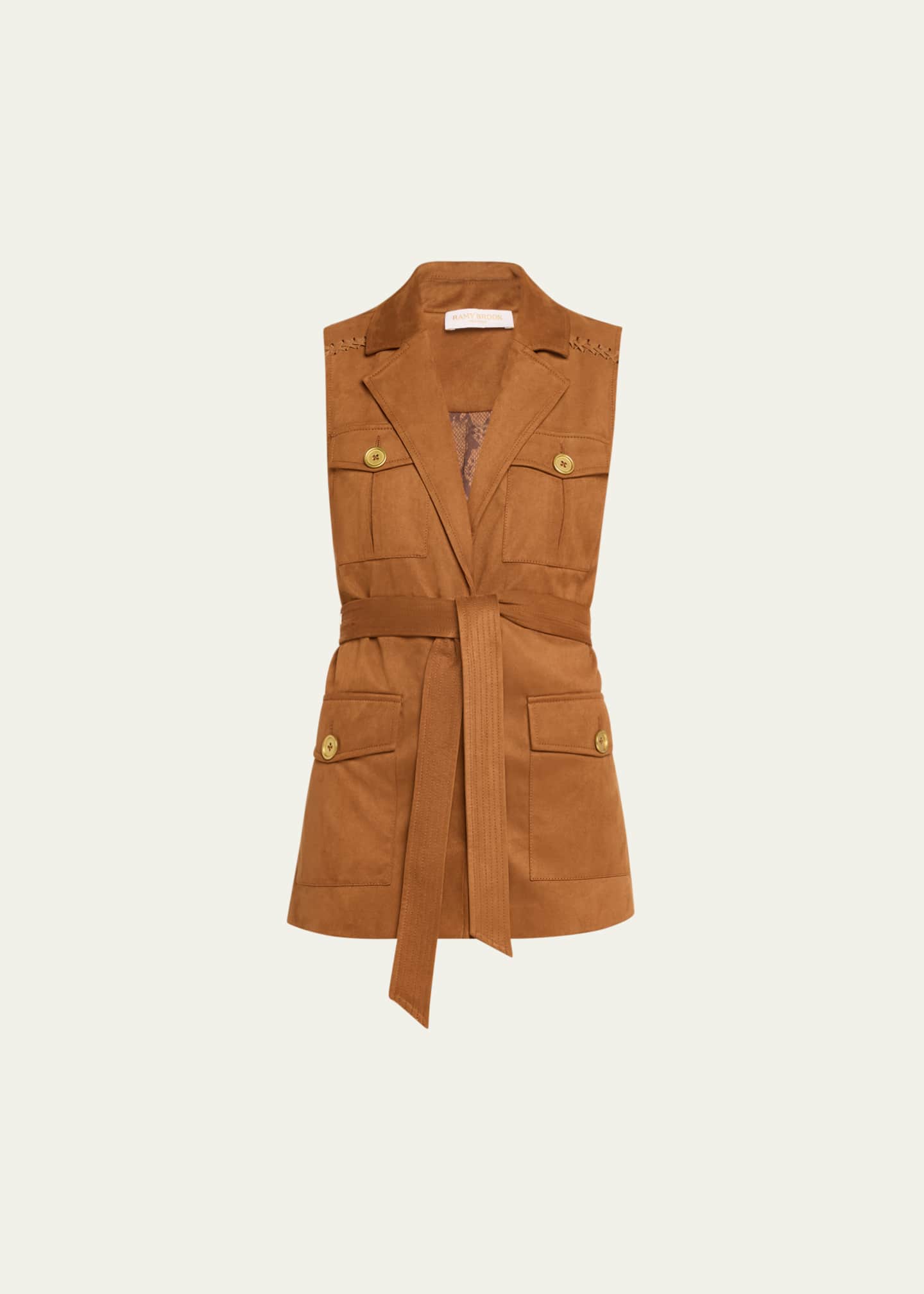 Ramy Brook Austin Belted Vest Image 1 of 5