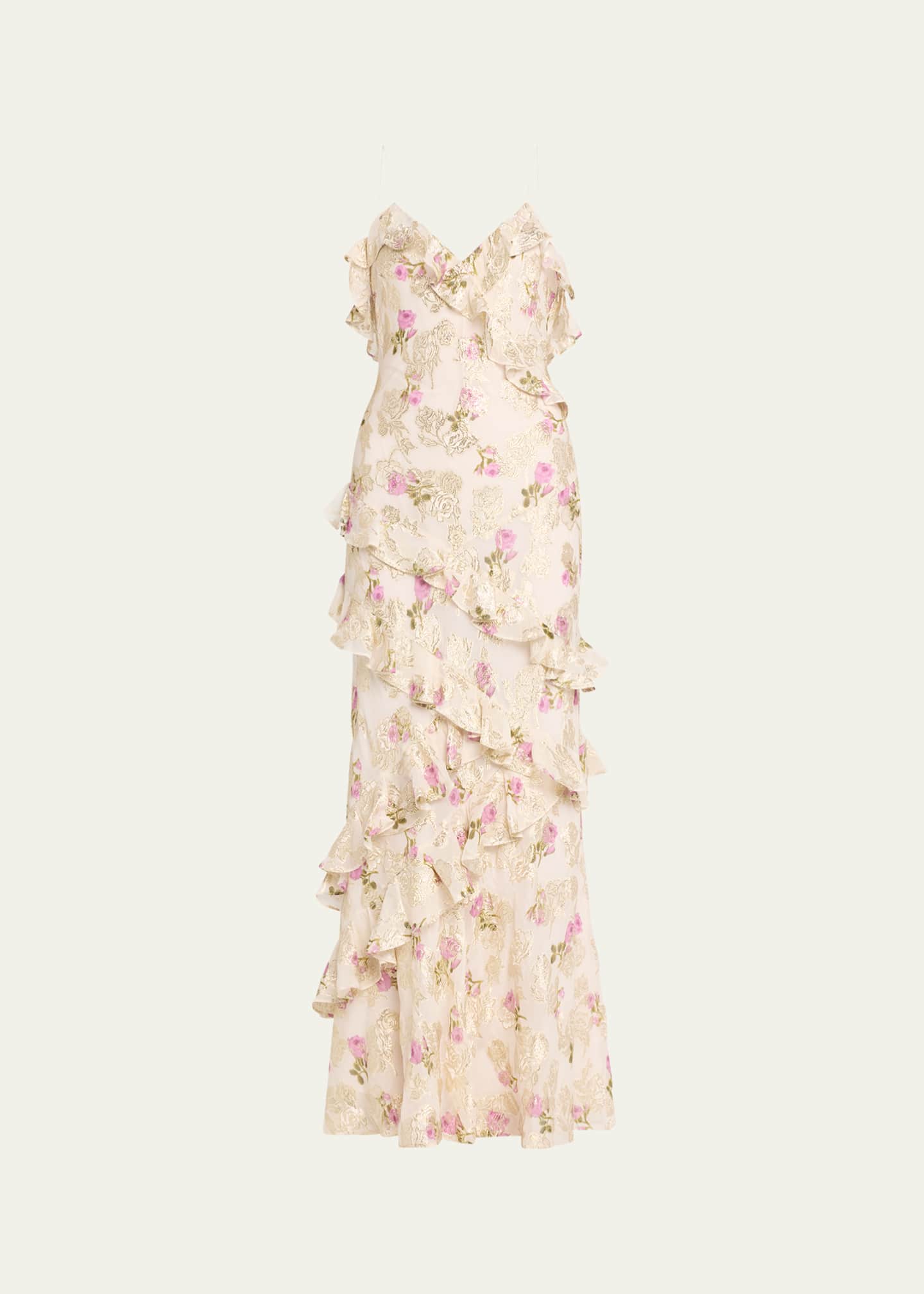 Rialto Silk Ruffle Maxi Dress