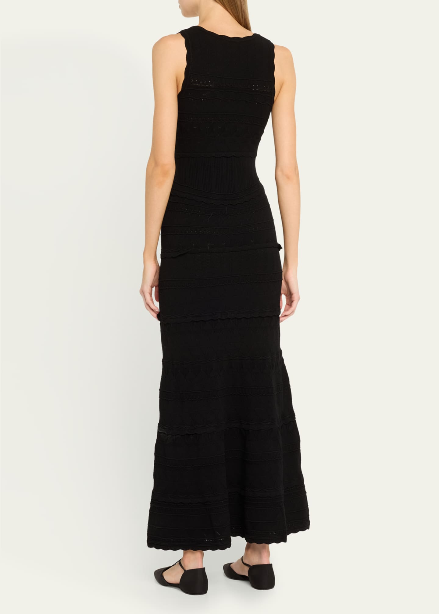 LoveShackFancy Ellaria Pointelle-Knit Maxi Dress Image 3 of 5