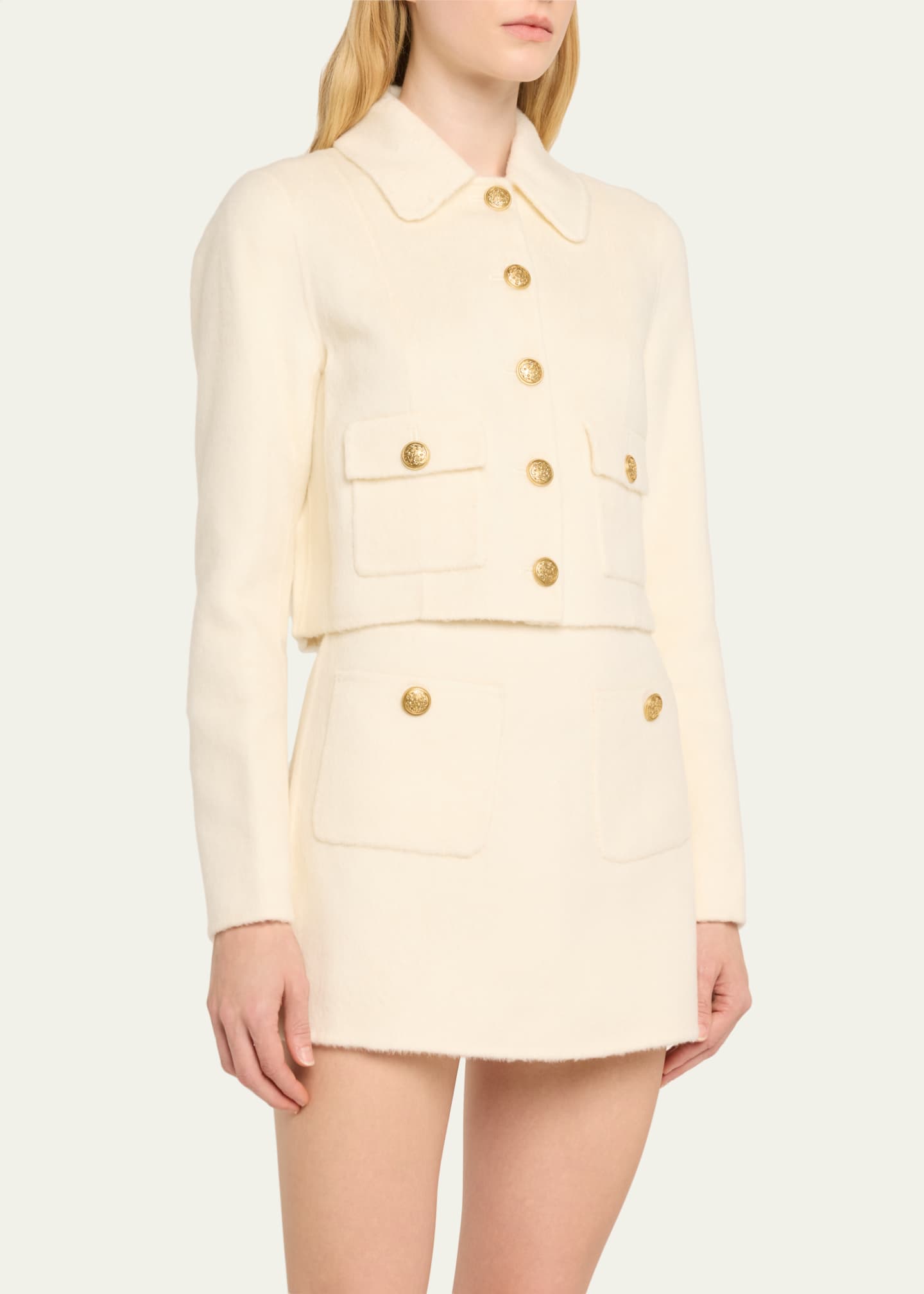 LoveShackFancy Lettie Cropped Jacket Image 4 of 5