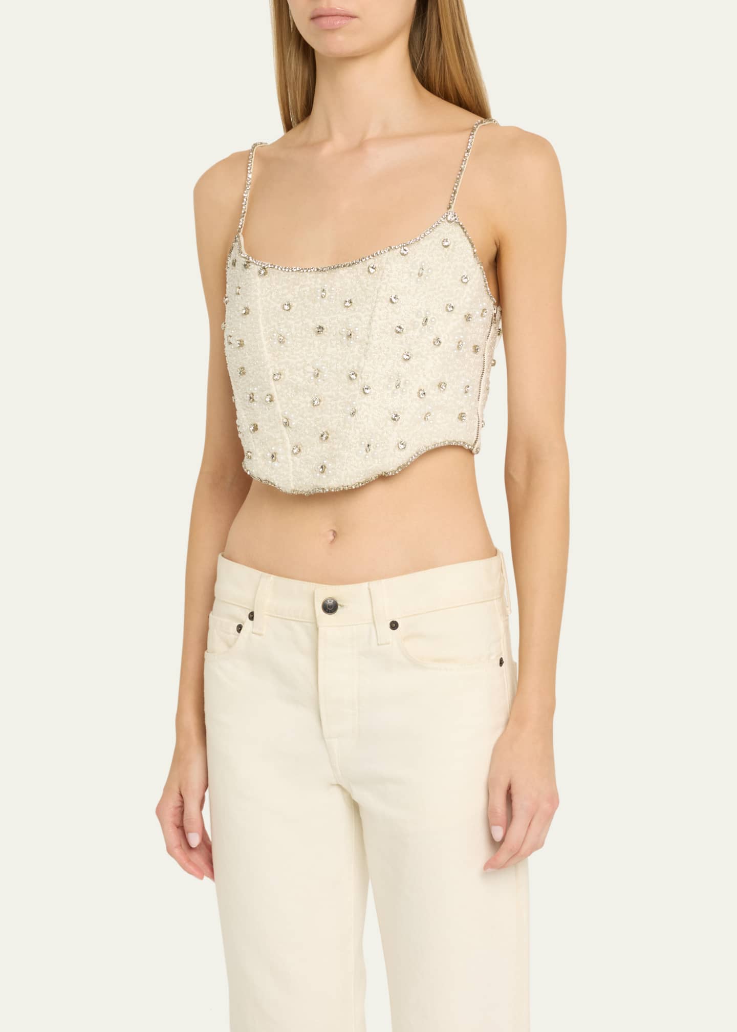 LoveShackFancy Minto Embellished Corset Top Image 4 of 5