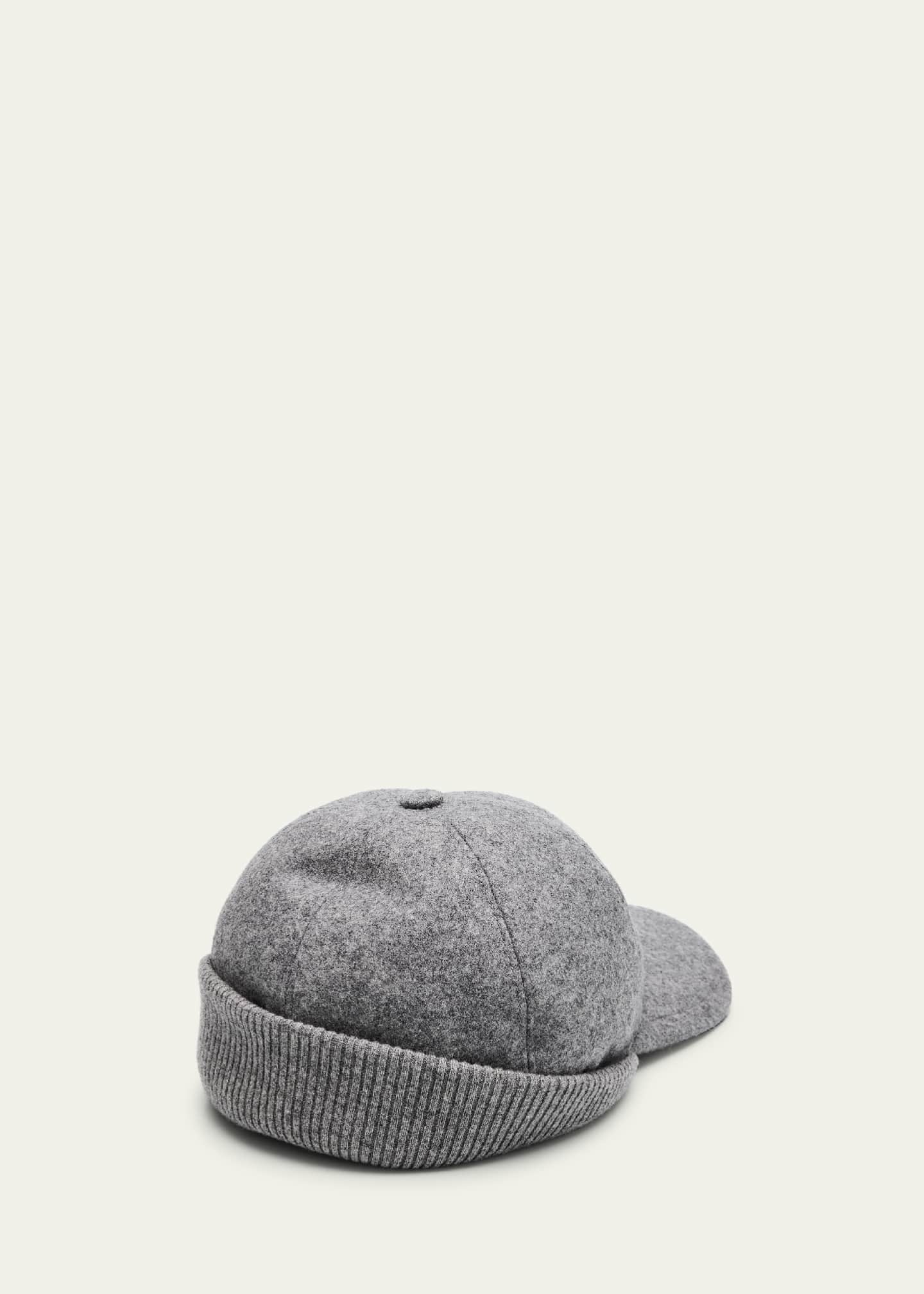 Cashmere baseball cap with ear flaps discount