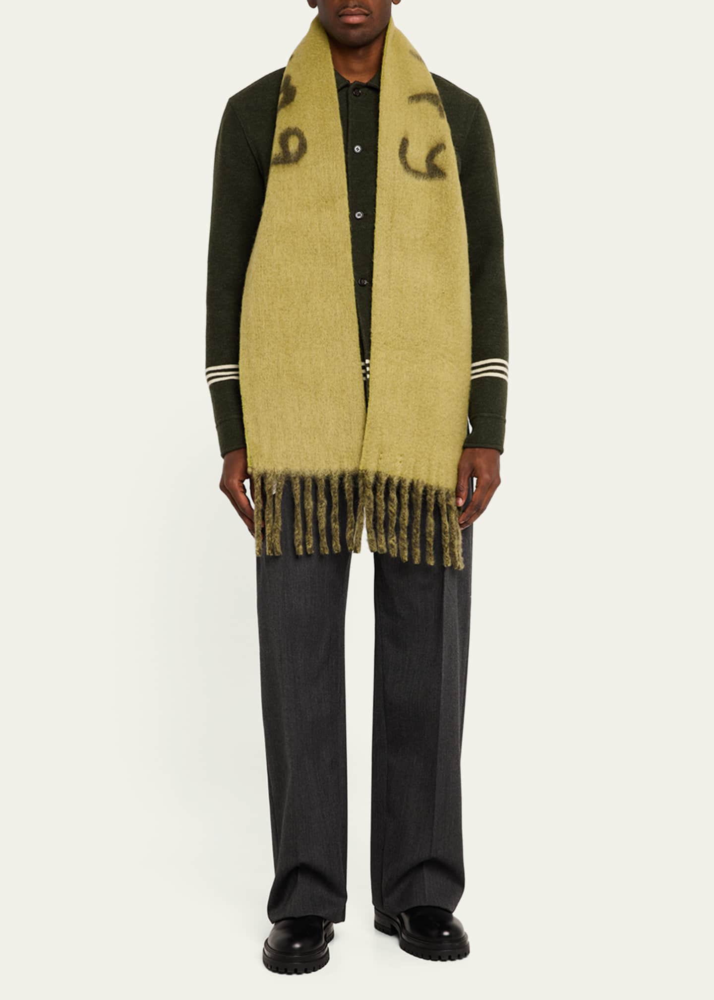 Burberry Men's Jacquard Logo Scarf Image 2 of 3