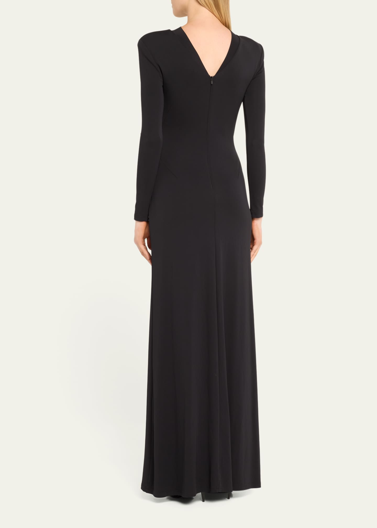 Rachel Gilbert Clove Long Sleeve Viscose Gown Image 3 of 5