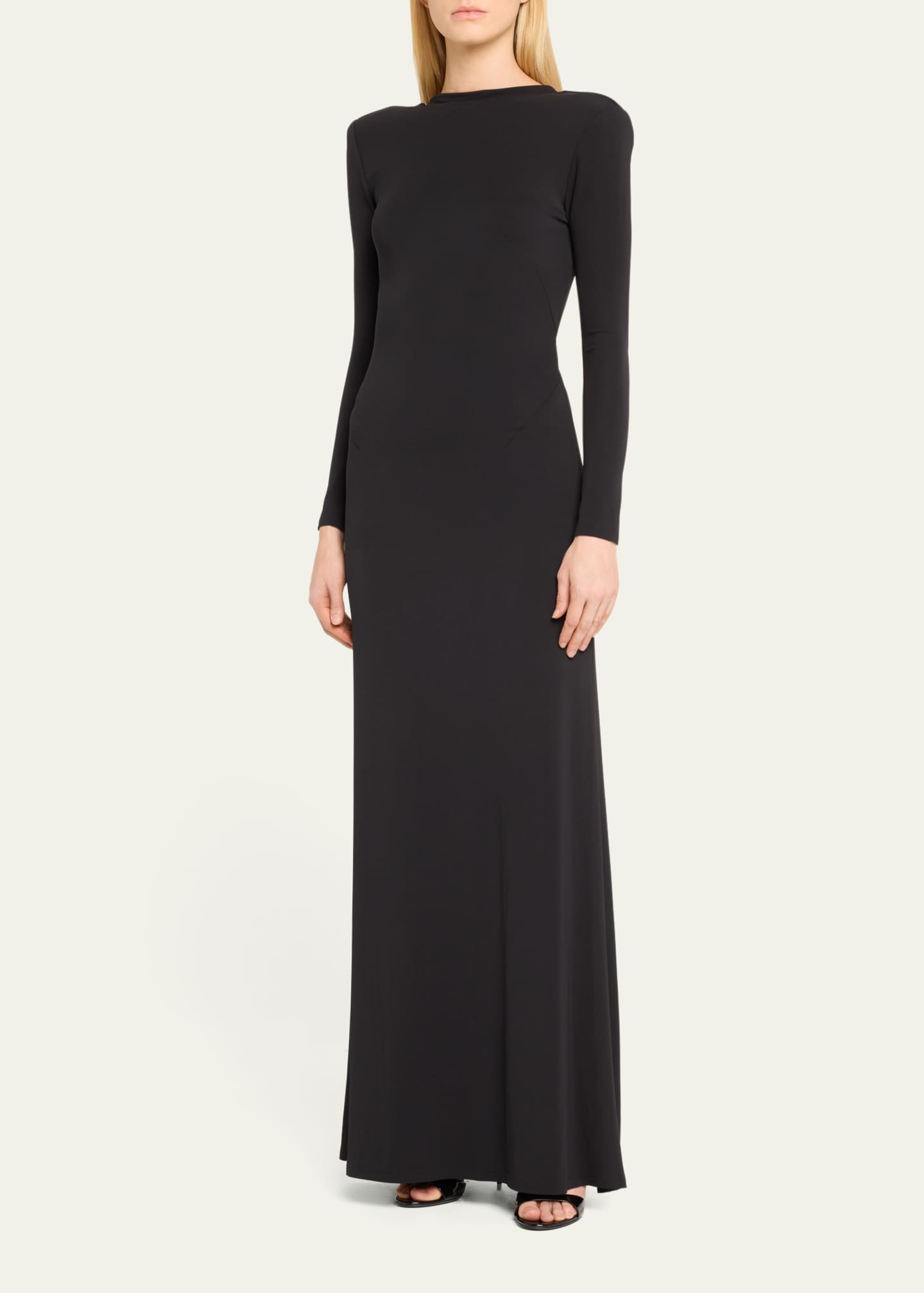 Rachel Gilbert Clove Long Sleeve Viscose Gown Image 4 of 5