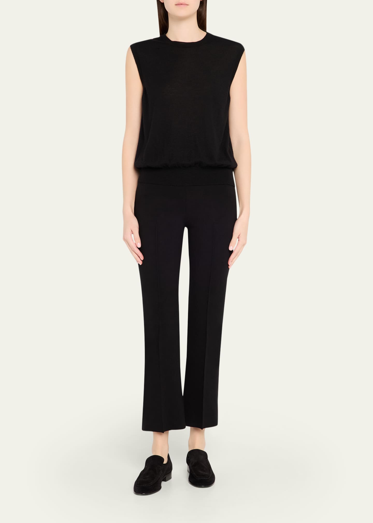 Cropped Kick Flare Pants
